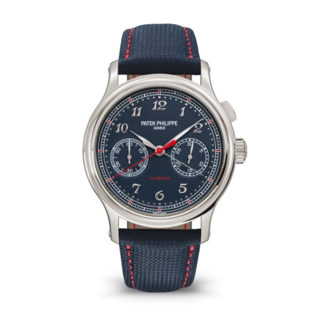 Patek Philippe Grand Complications 41 mm Blue Dial Platinum   Leather Strap 5470P-001 - WATCHXNYC