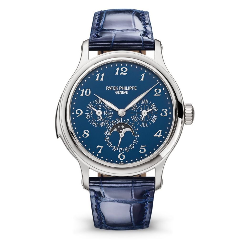 Patek Philippe Grand Complications 42 mm Blue Dial 18K White Gold   Leather Strap 5374G-001 - WATCHXNYC