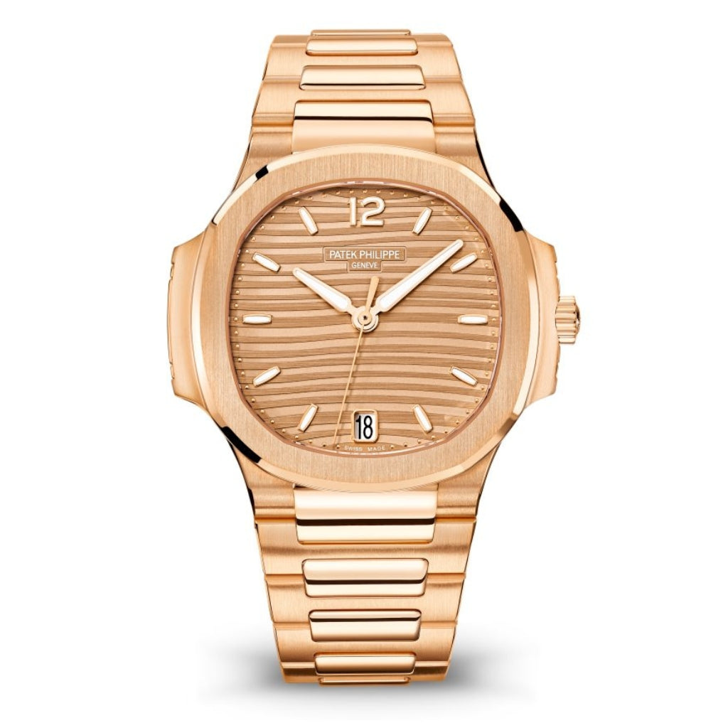 Patek Philippe Nautilus 35.2 mm Brown Dial 18K Rose Gold Bracelet 7118/1R-010 - WATCHXNYC