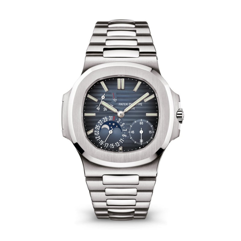 Patek Philippe Nautilus 40 mm esfera azul brazalete de acero inoxidable 5712/1A-001 