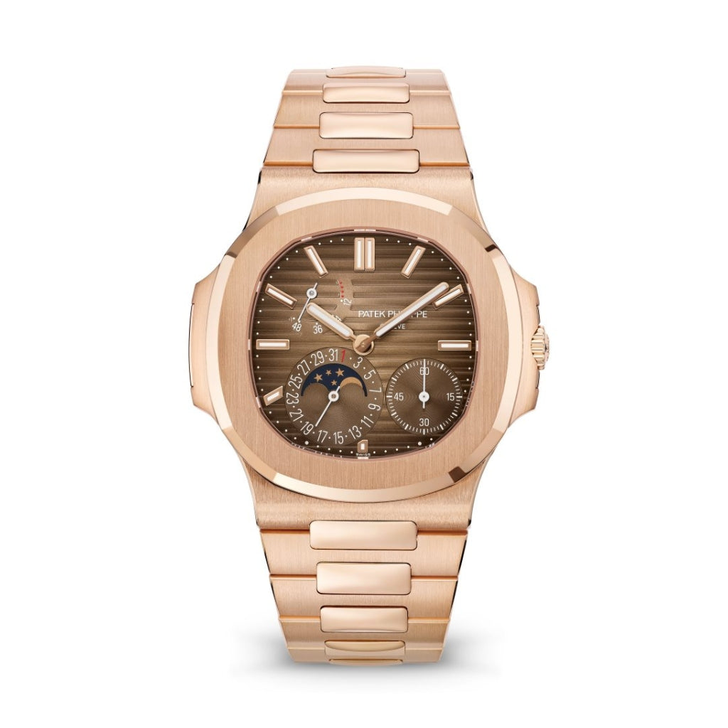 Patek Philippe Nautilus 40 mm Brown Dial 18K Rose Gold Bracelet 5712/1R-001 - WATCHXNYC