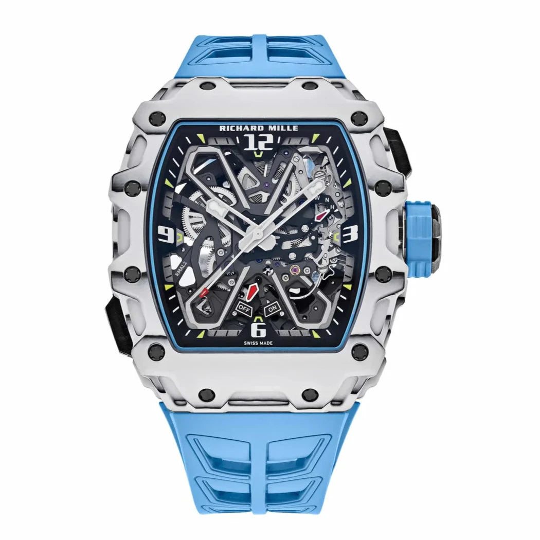 Richard Mille RM35-03 Rafa Nadal 43.15 mm x 50 mm Transparent Dial Carbon and Quartz TPT Rubber Strap - WATCHXNYC