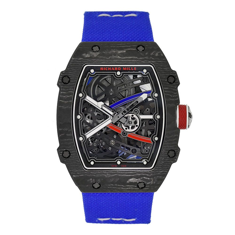 Richard Mille RM67-02 Sebastien Ogier Automatic Winding Extra Flat 47.5 mm Transparent Dial Carbon TPT Strap - WATCHXNYC