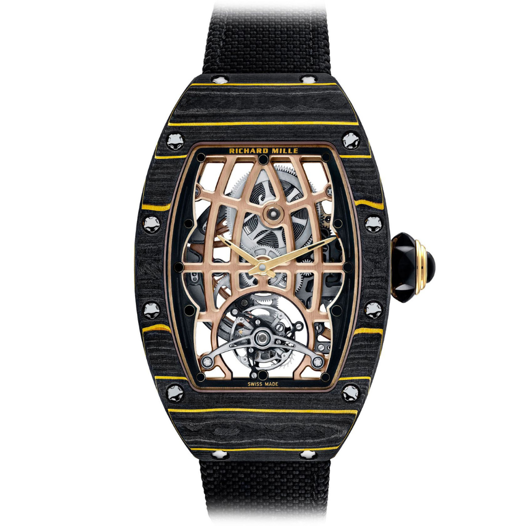 Richard Mille RM74-02 Automatic Winding Tourbillon 52 mm Transparent Dial Titanium Fabric Strap - WATCHXNYC
