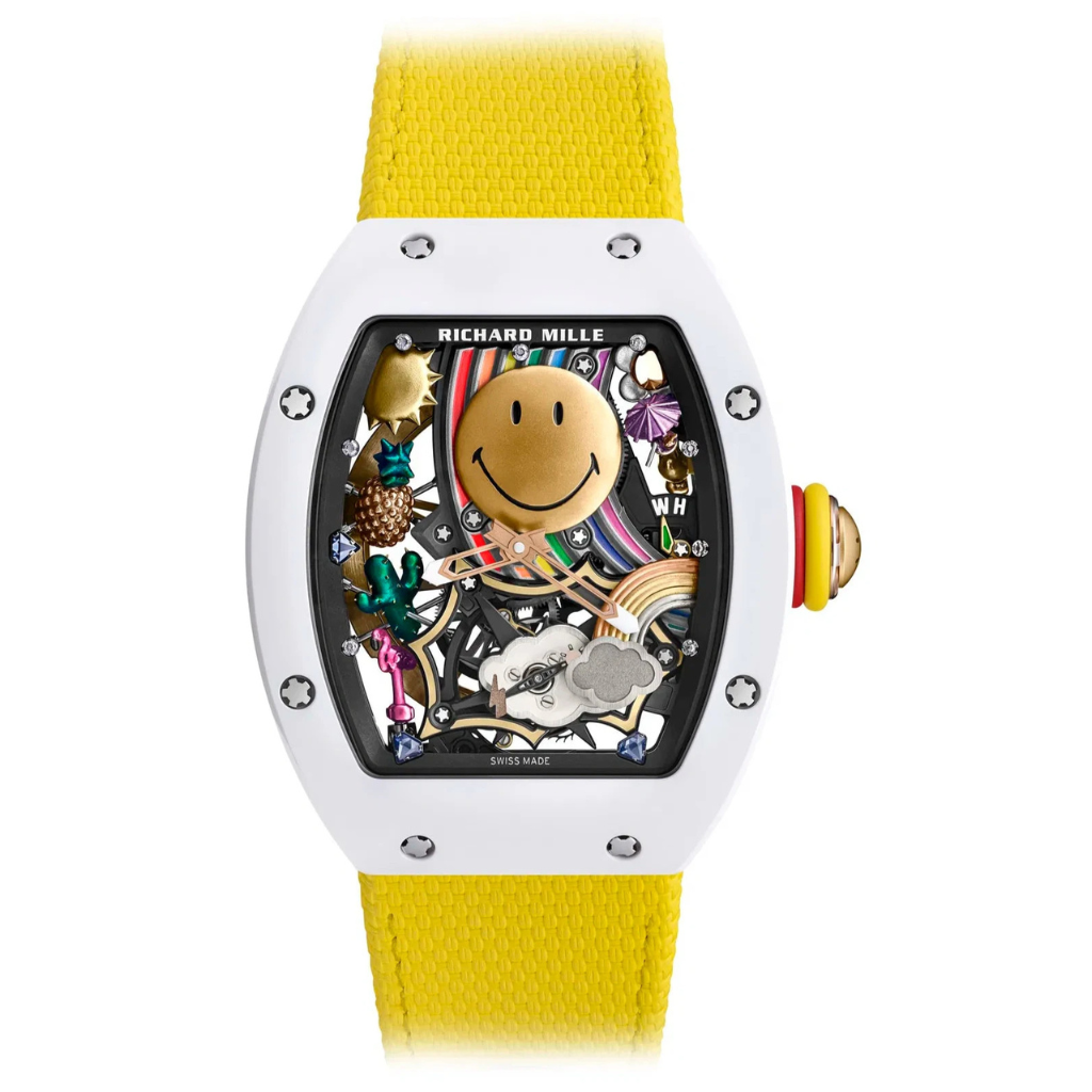 Richard Mille RM88 Automatic Winding Tourbillon Smiley 48 mm Transparent Dial Titanium Rubber Strap RM88 - WATCHXNYC