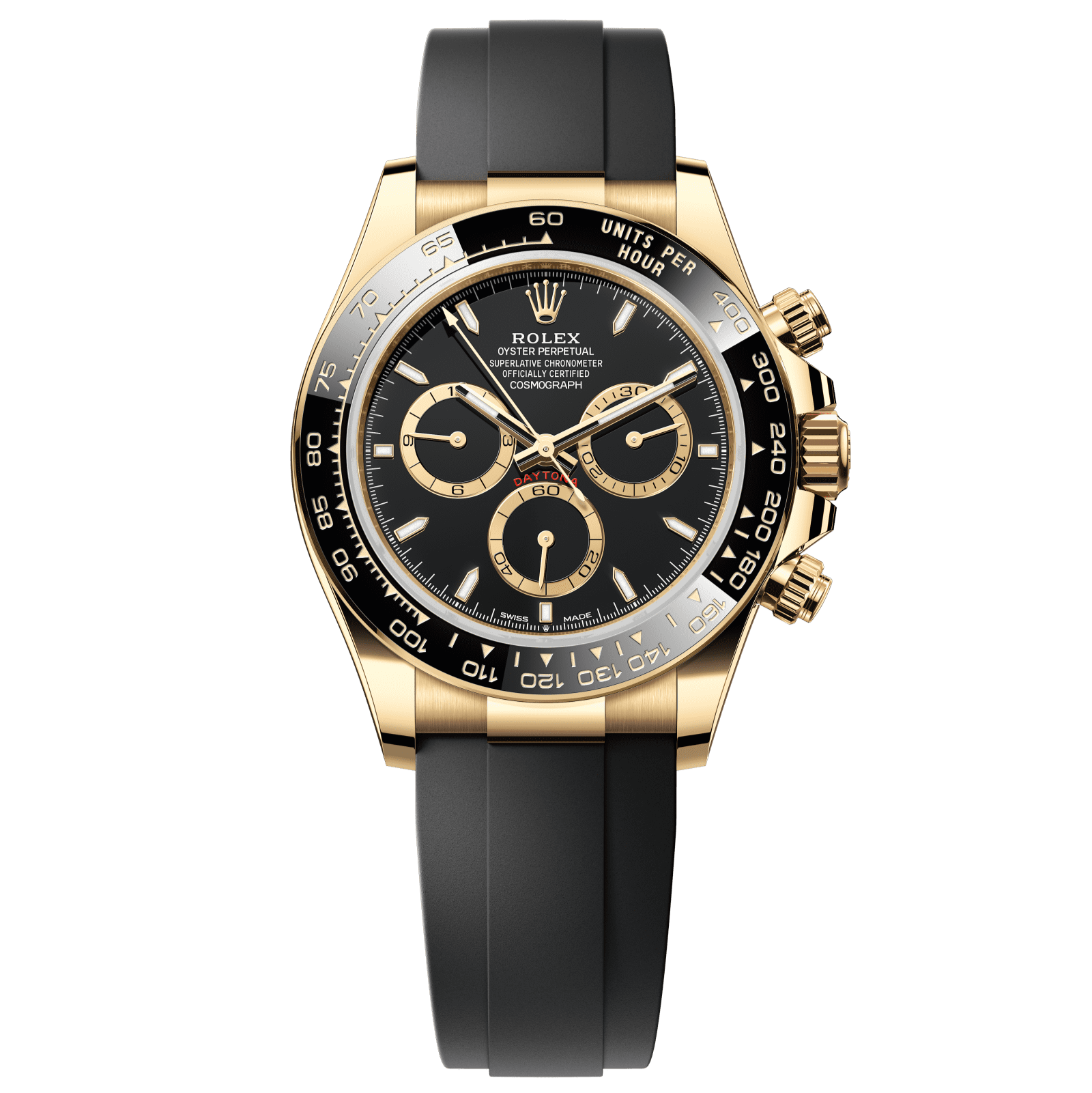 Rolex Cosmograph Daytona 40 mm Black, Golden Counter Rings Dial 18 kt Yellow Gold Oysterflex Bracelet 126518ln-0008 - WATCHXNYC