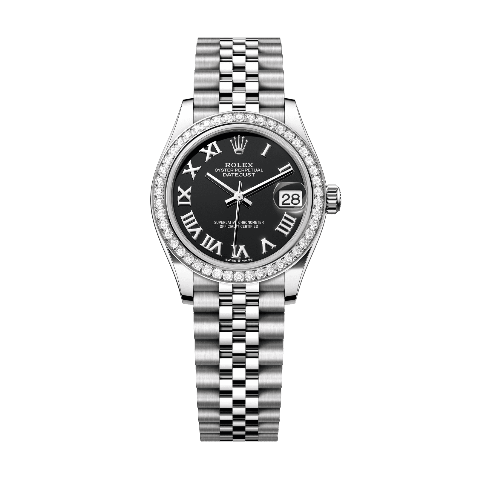 Rolex Datejust 31 31 mm Bright Black Dial with Diamonds Oystersteel and White Gold Jubilee Bracelet 278384rbr-0002 - WATCHXNYC