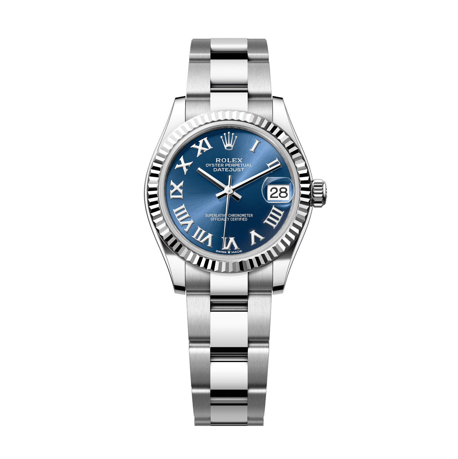 Rolex Datejust 31 31 mm Bright Blue Dial Oystersteel and White Gold Oyster Bracelet 278274-0033 - WATCHXNYC