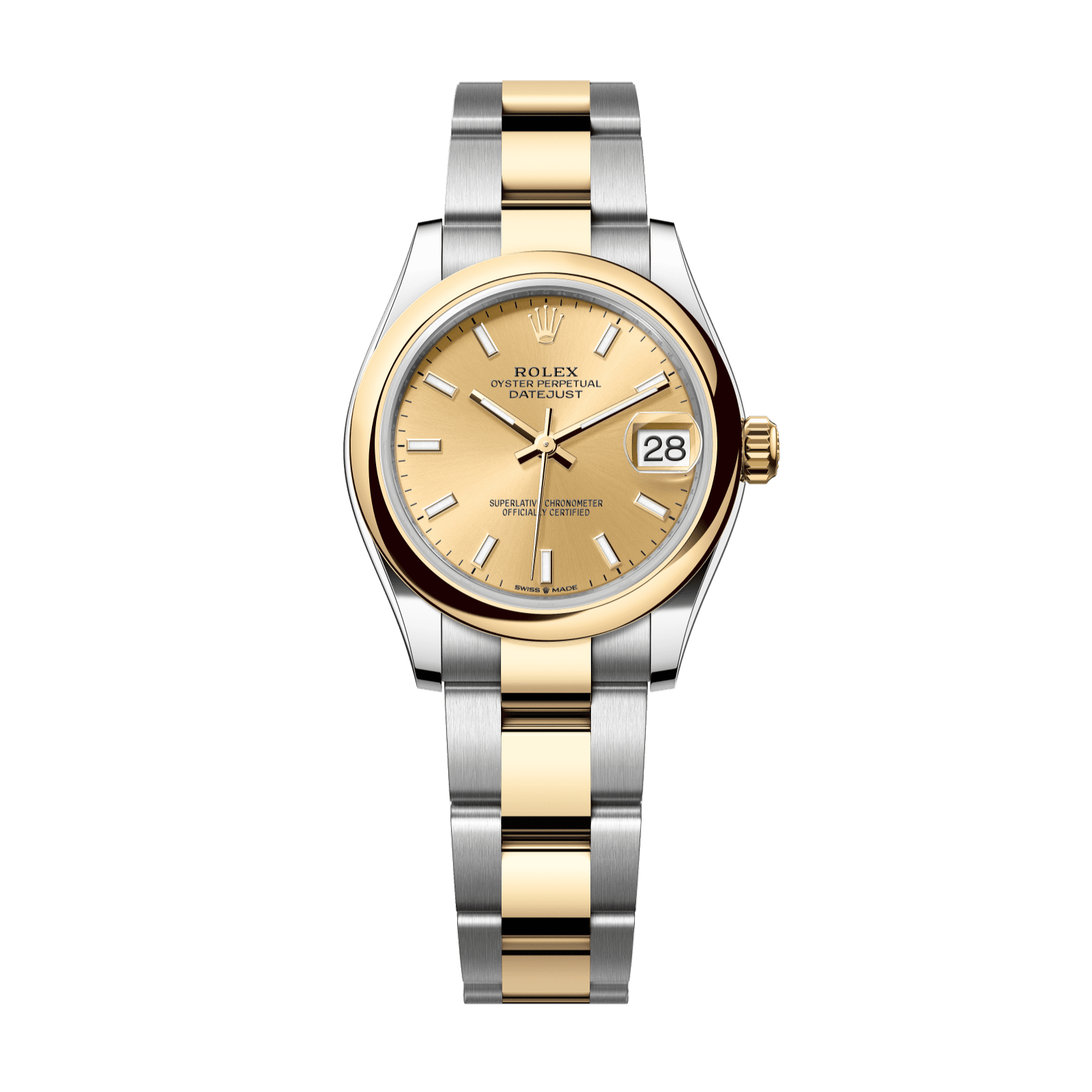 Rolex Datejust 31 31 mm Champagne-Colour Dial Oystersteel and 18k Yellow Gold Oyster Bracelet 278243-0013 - WATCHXNYC