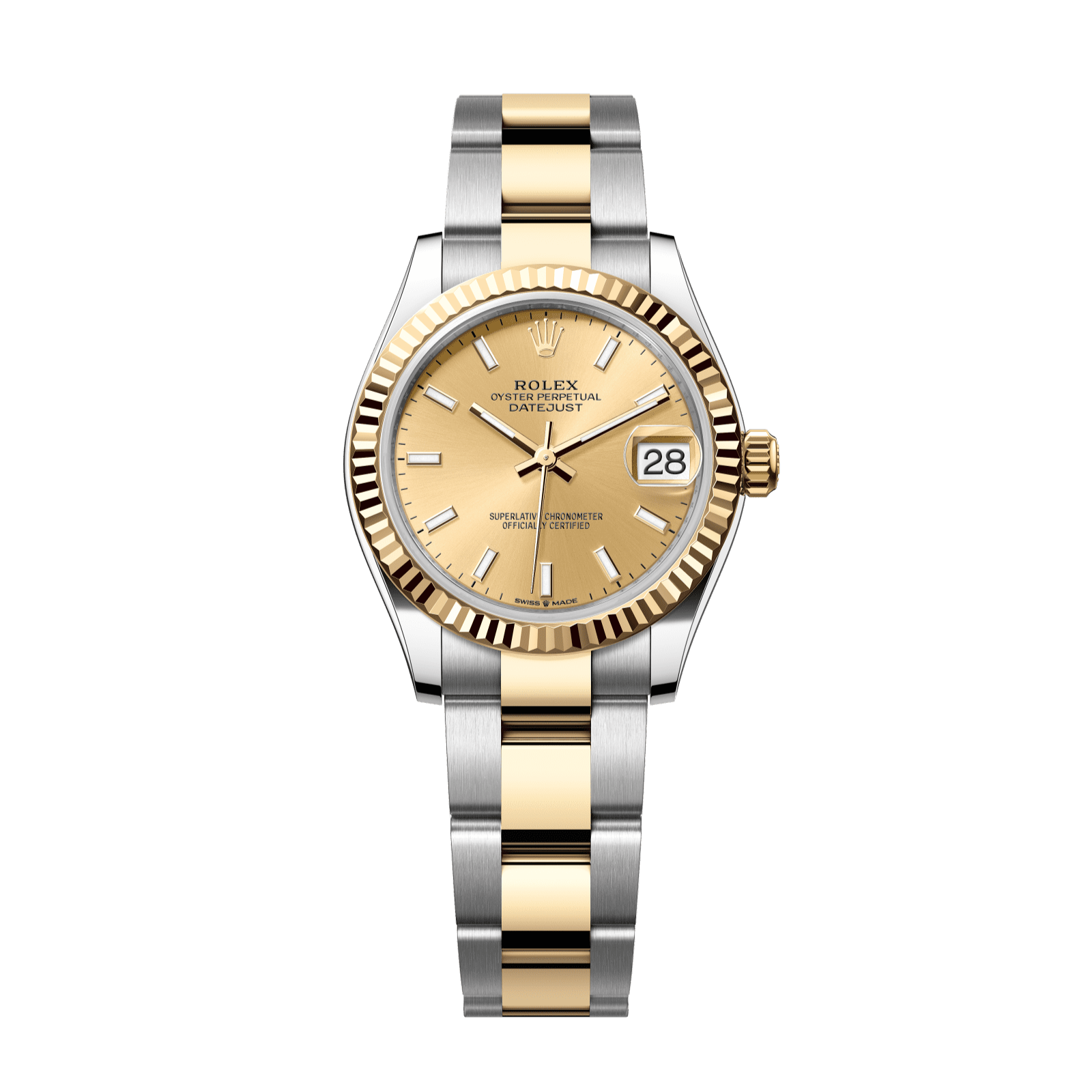 Rolex Datejust 31 31 mm Champagne-Colour Dial Oystersteel and 18k Yellow Gold Oyster Bracelet 278273-0013 - WATCHXNYC