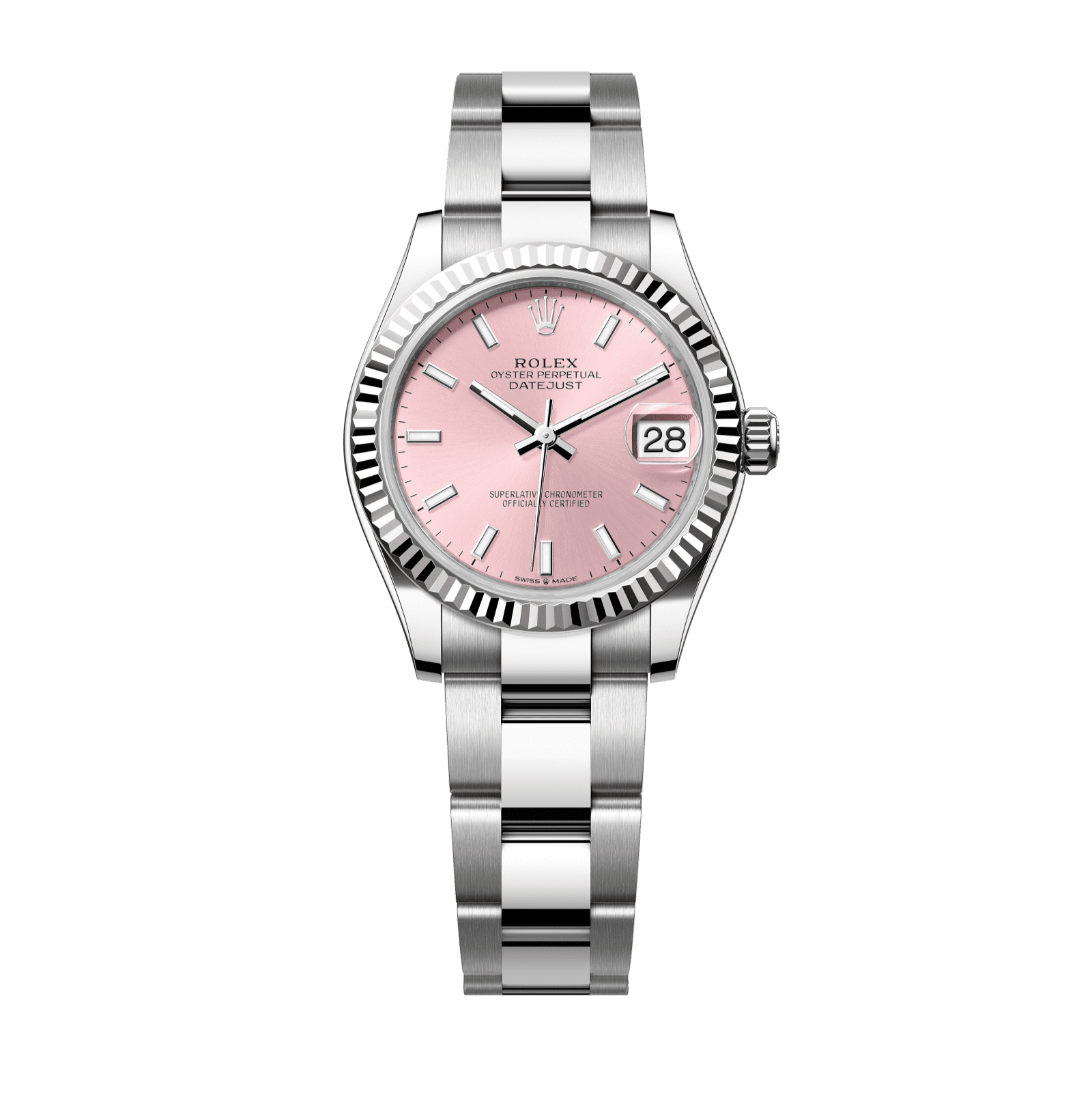 Rolex Datejust 31 31 mm Pink Dial Oystersteel and White Gold Oyster Bracelet 278274-0013 - WATCHXNYC