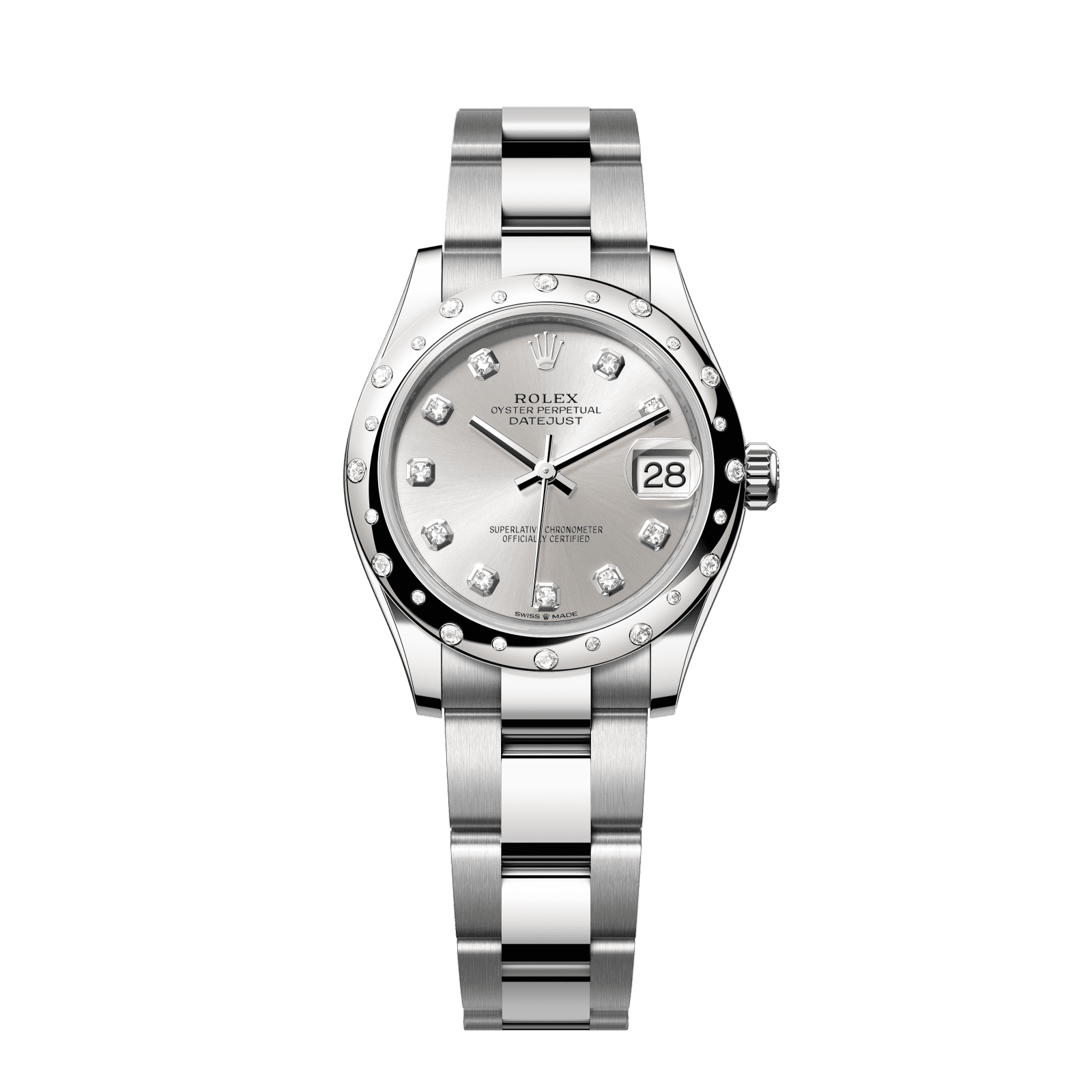 Rolex Datejust 31 31 mm Silver Set With Diamonds Dial Oystersteel and White Gold Oyster Bracelet 278344rbr-0031 - WATCHXNYC
