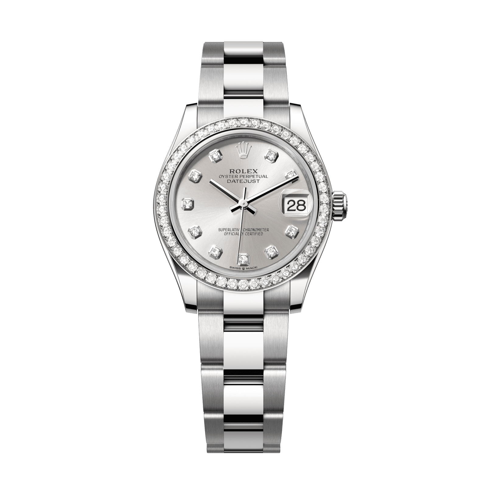Rolex Datejust 31 31 mm Silver Set With Diamonds Dial Oystersteel and White Gold Oyster Bracelet 278384rbr-0033 - WATCHXNYC