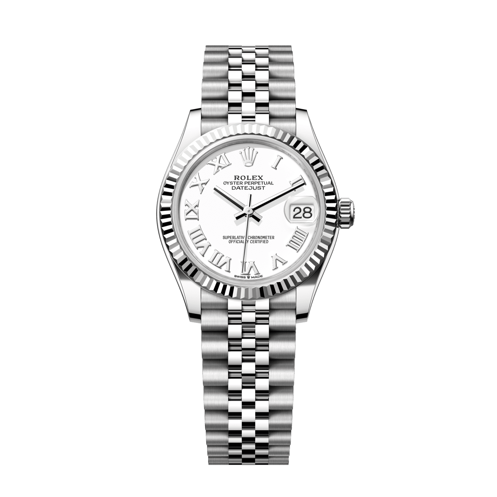 Rolex Datejust 31 31 mm White  Dial Oystersteel and White Gold Jubilee Bracelet 278274-0010 - WATCHXNYC