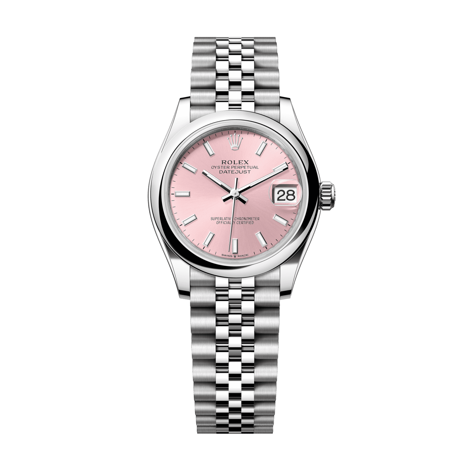 Rolex Datejust 31 mm Pink Dial Oystersteel Jubilee Bracelet 278240-0008 - WATCHXNYC