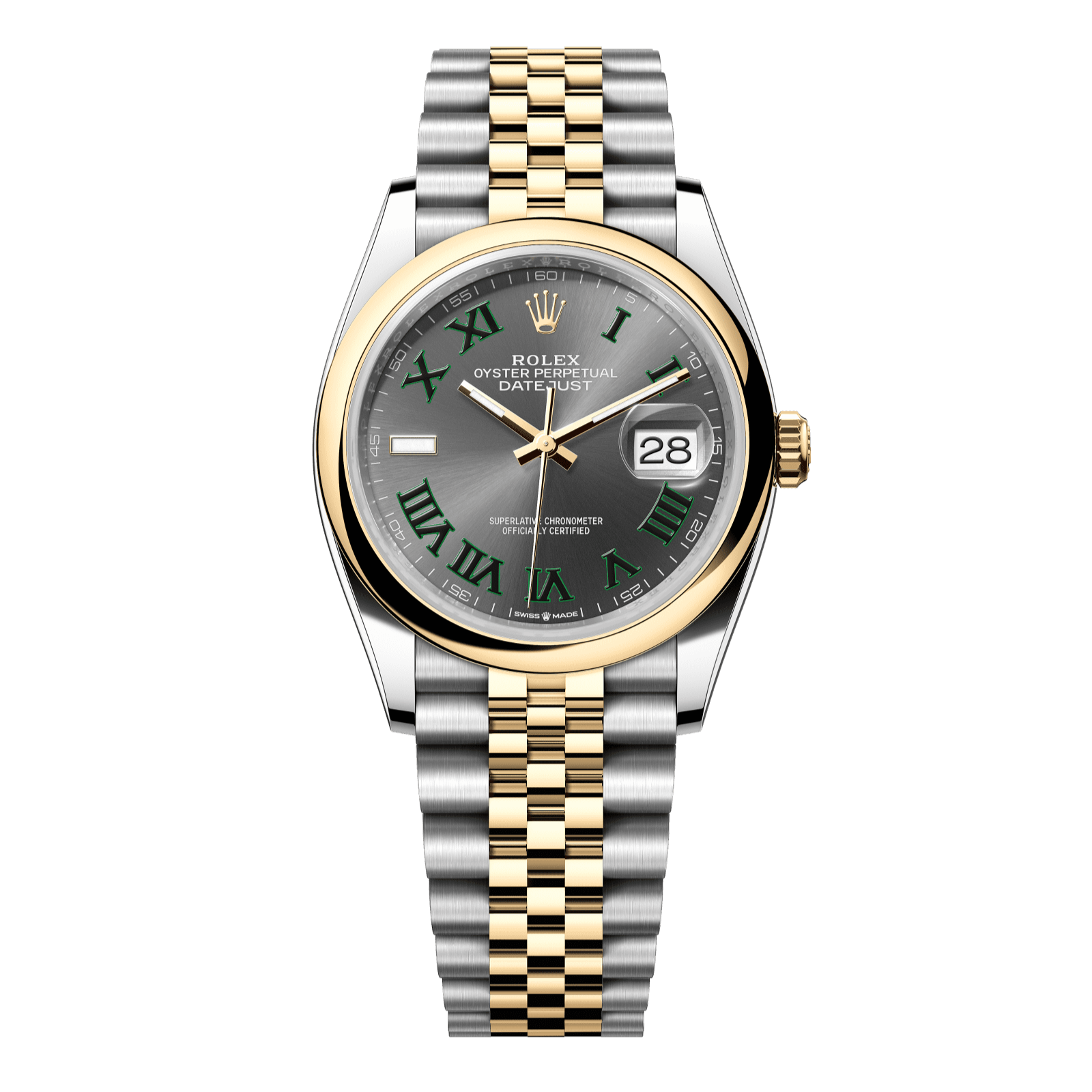 Rolex Datejust 36 36 mm Slate Dial Oystersteel and 18k Yellow Gold Jubilee Bracelet 126203-0035 - WATCHXNYC