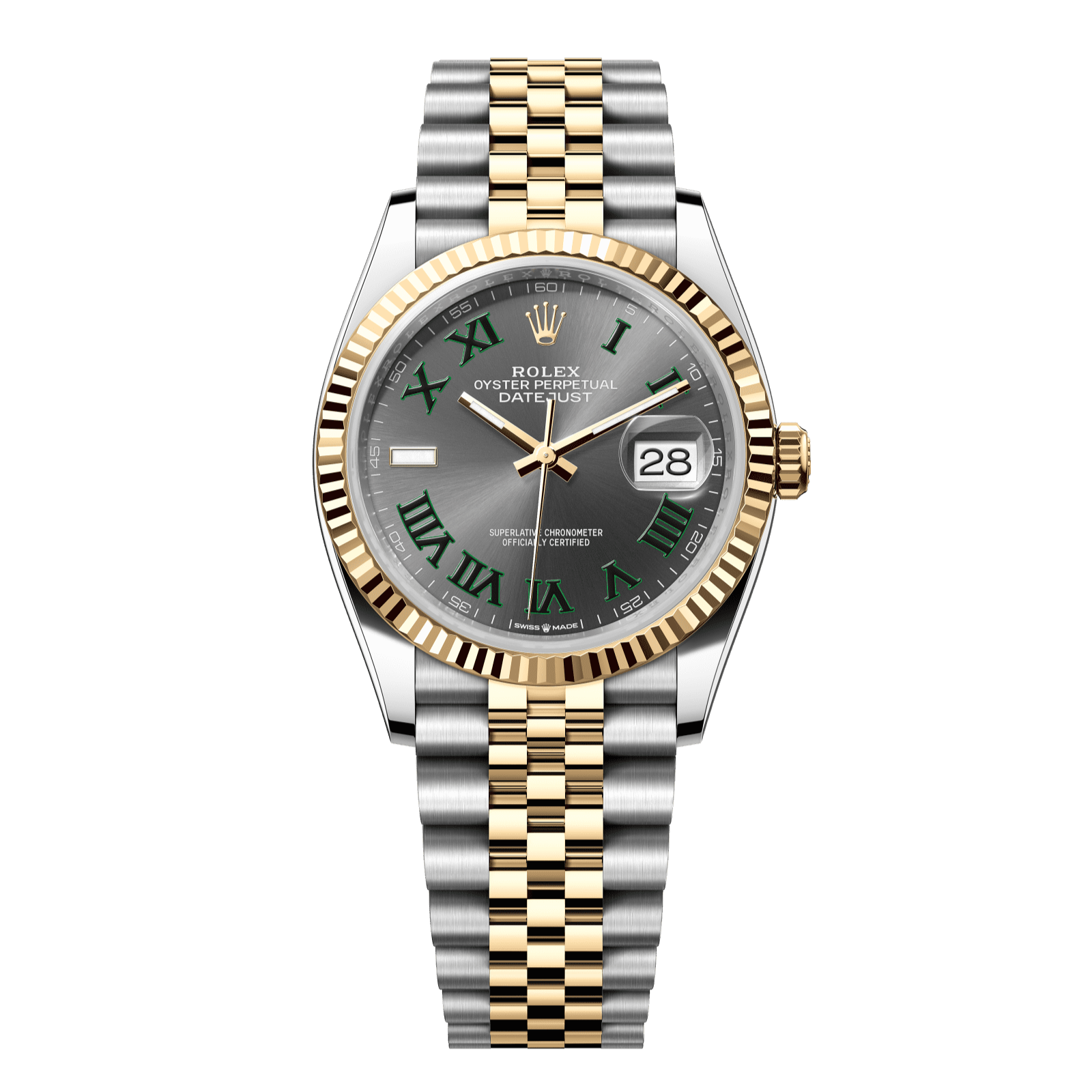 Rolex Datejust 36 36 mm Slate Dial Oystersteel and 18k Yellow Gold Jubilee Bracelet 126233-0035 - WATCHXNYC