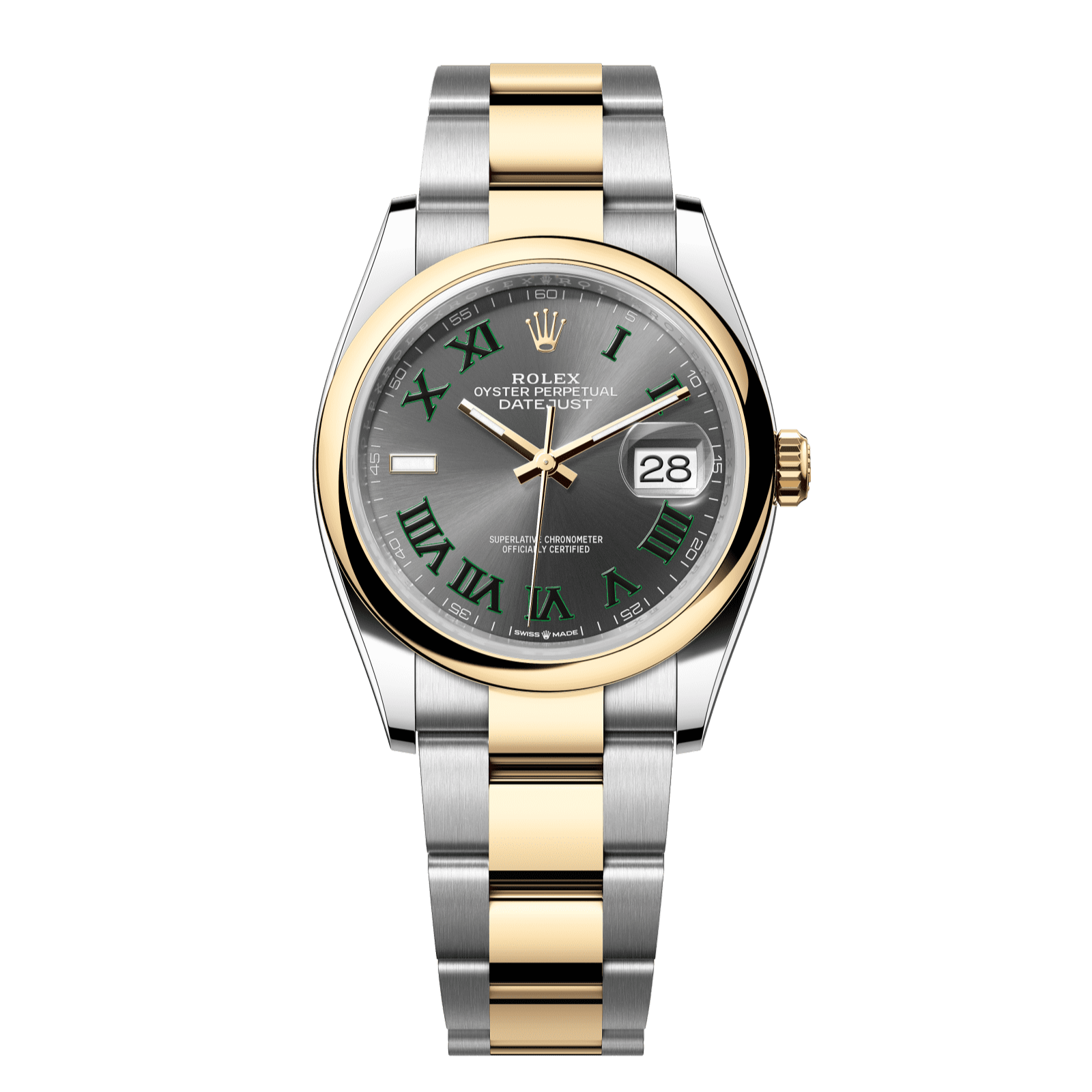 Rolex Datejust 36 36 mm Slate  Dial Oystersteel and 18k Yellow Gold Oyster Bracelet 126203-0036 - WATCHXNYC
