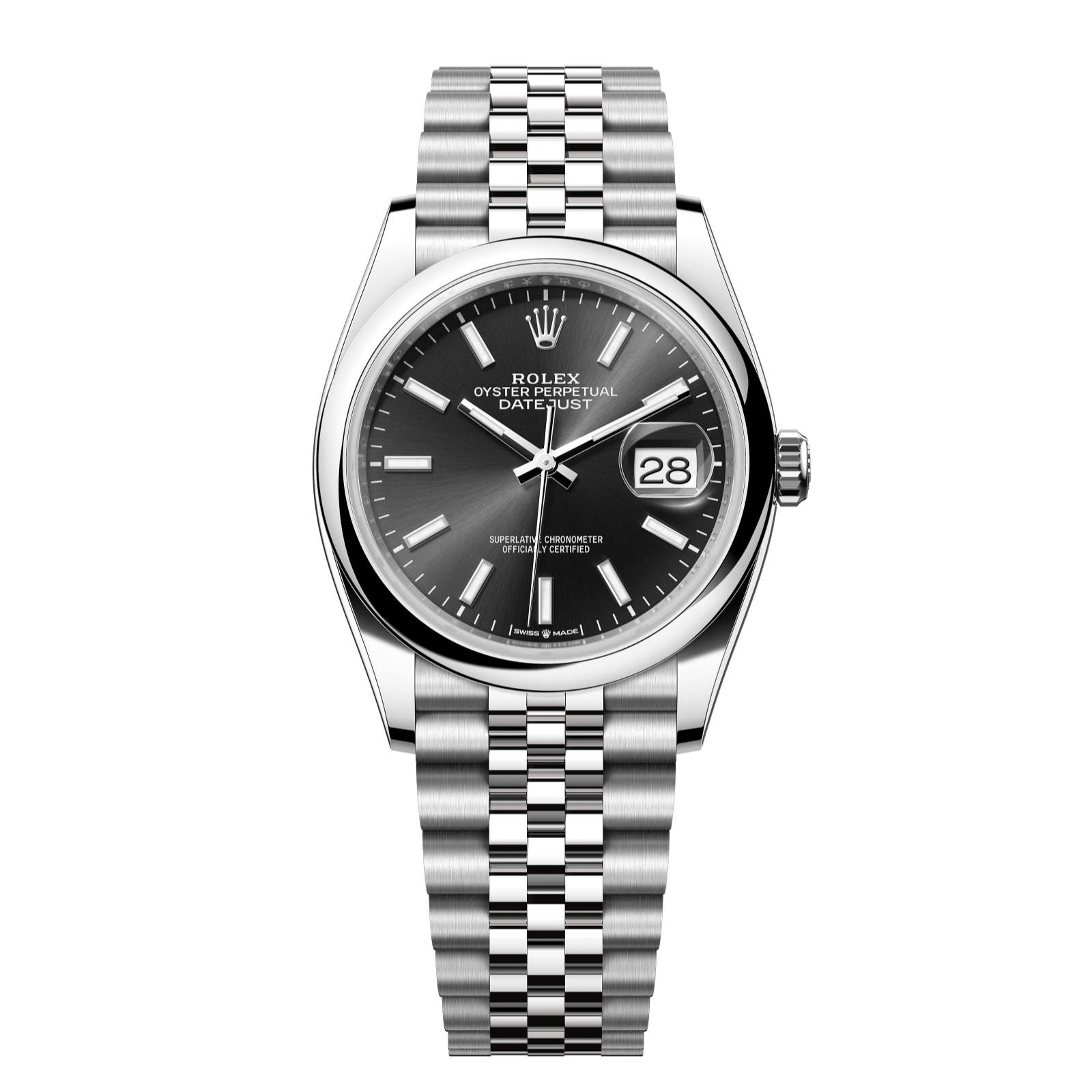 Rolex Datejust 36 36mm Bright Black Dial Oystersteel Jubilee Bracelet 126200-0003 - WATCHXNYC