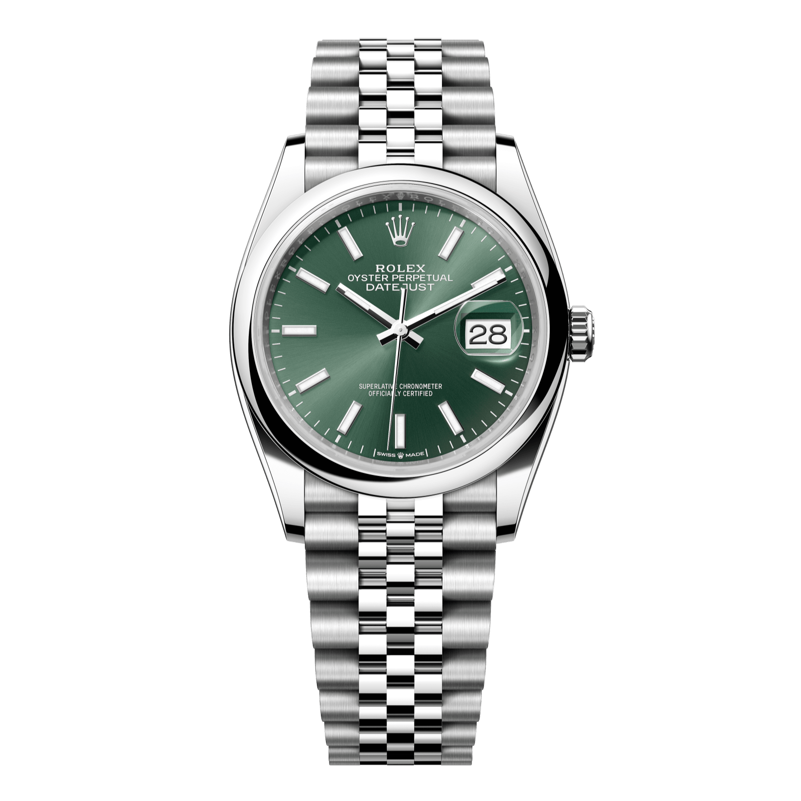 Rolex Datejust 36 36mm Mint Green Dial Oystersteel Jubilee Bracelet 126200-0023 - WATCHXNYC