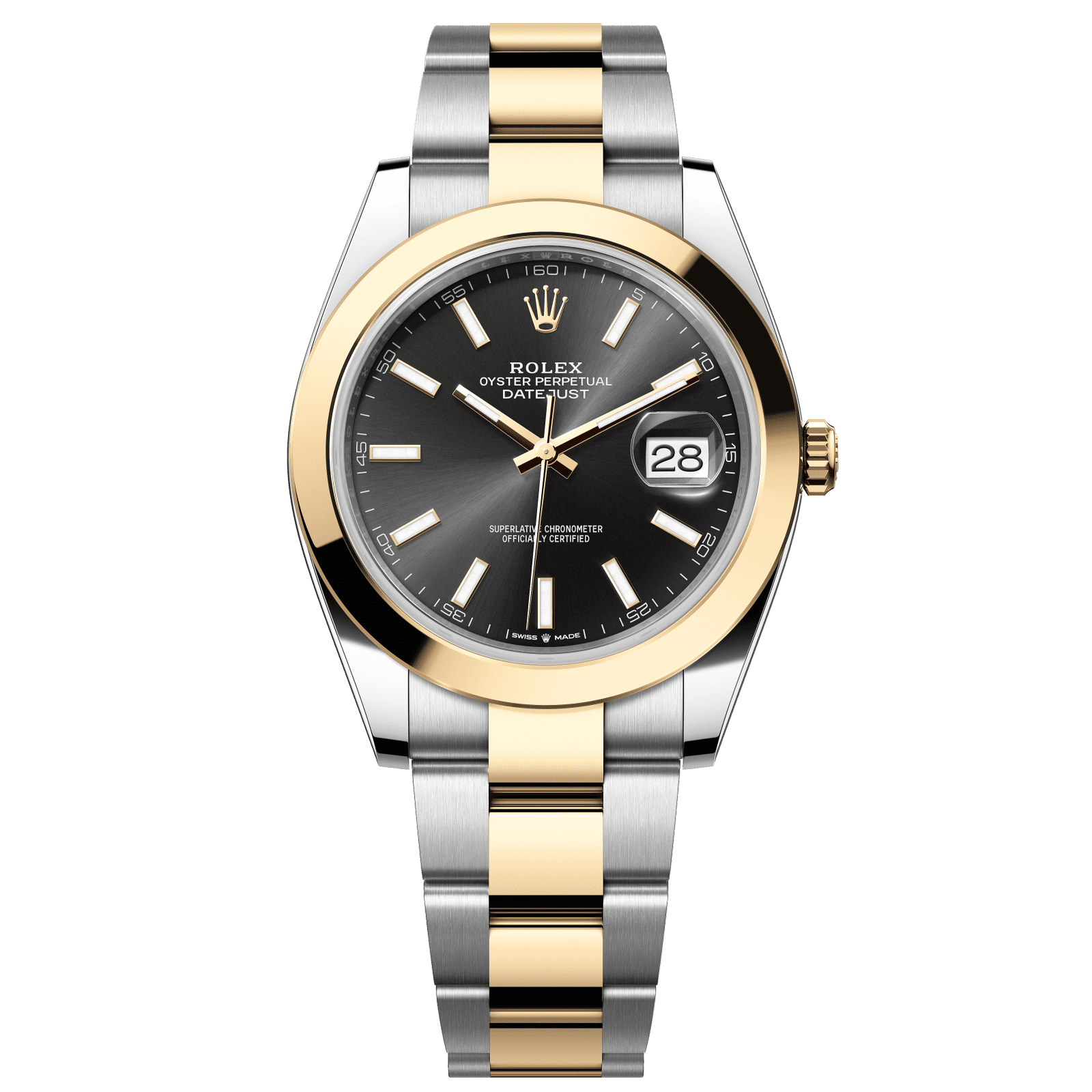 Rolex Datejust 41 41 mm Bright Black Dial Oystersteel and 18k Yellow Gold Oyster Bracelet 126303-0013 - WATCHXNYC