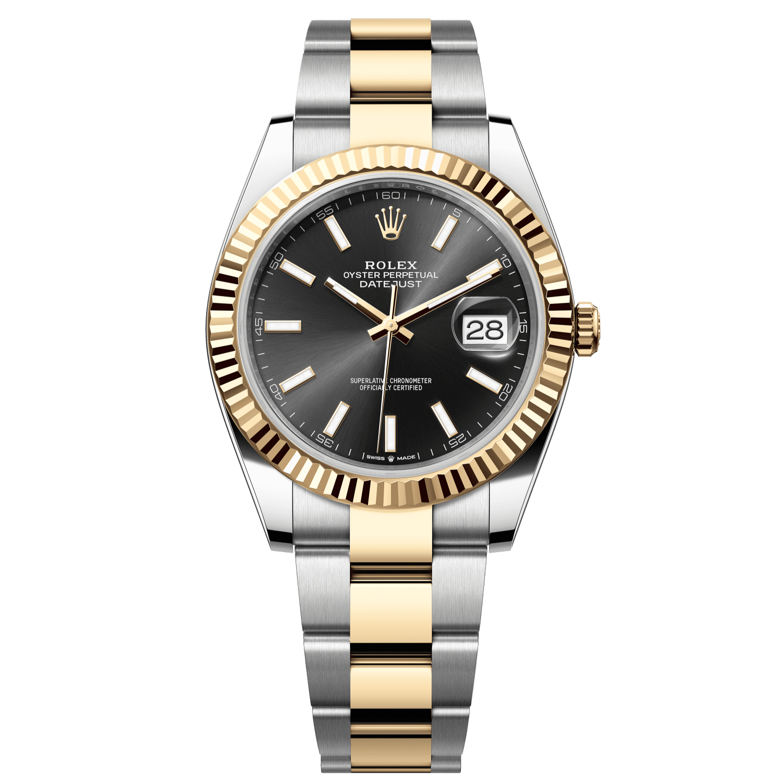 Rolex Datejust 41 41 mm Bright Black Dial Oystersteel and 18k Yellow Gold Oyster Bracelet 126333-0013 - WATCHXNYC