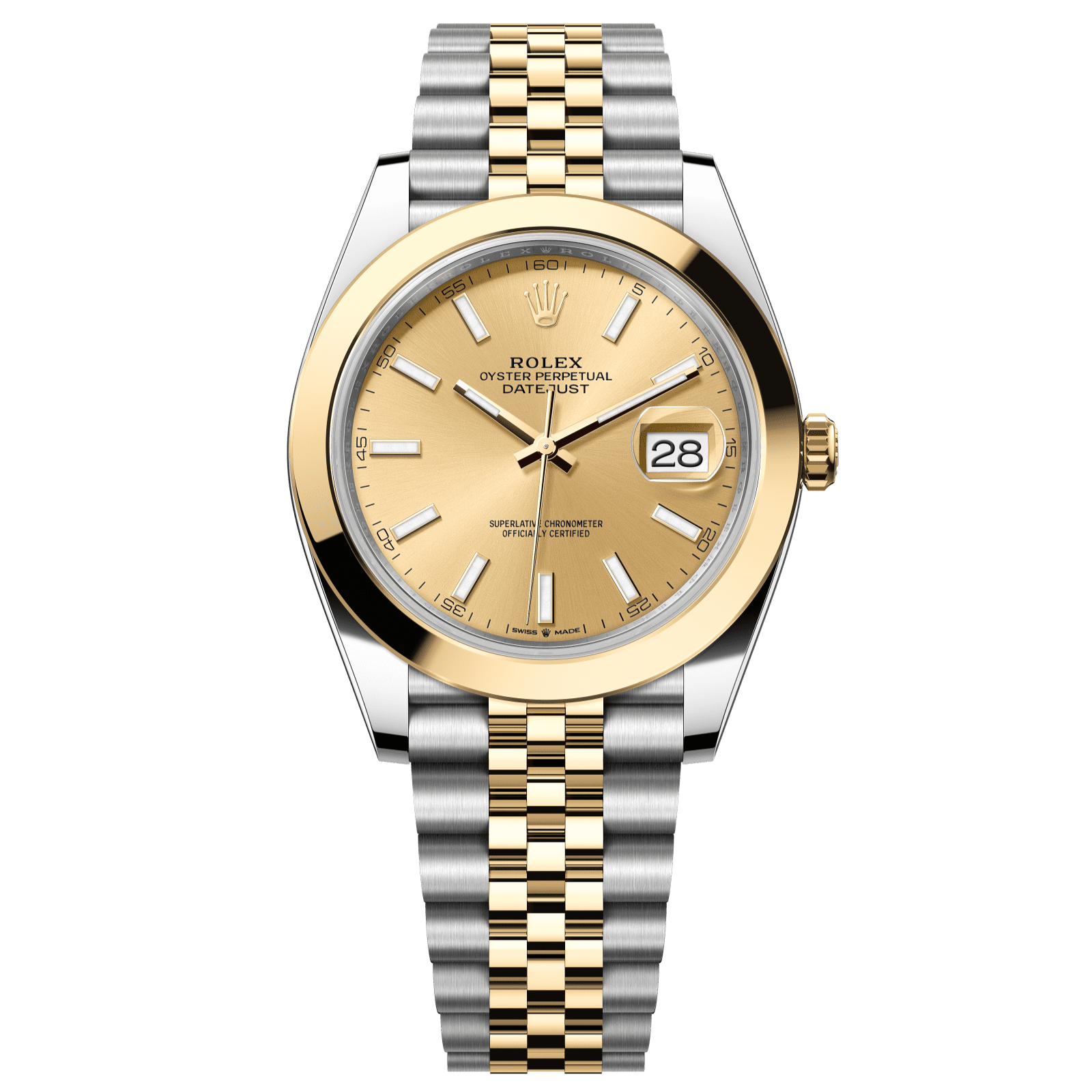 Rolex Datejust 41 41 mm Champagne-Colour Dial Oystersteel and 18k Yellow Gold Jubilee Bracelet 126303-0010 - WATCHXNYC