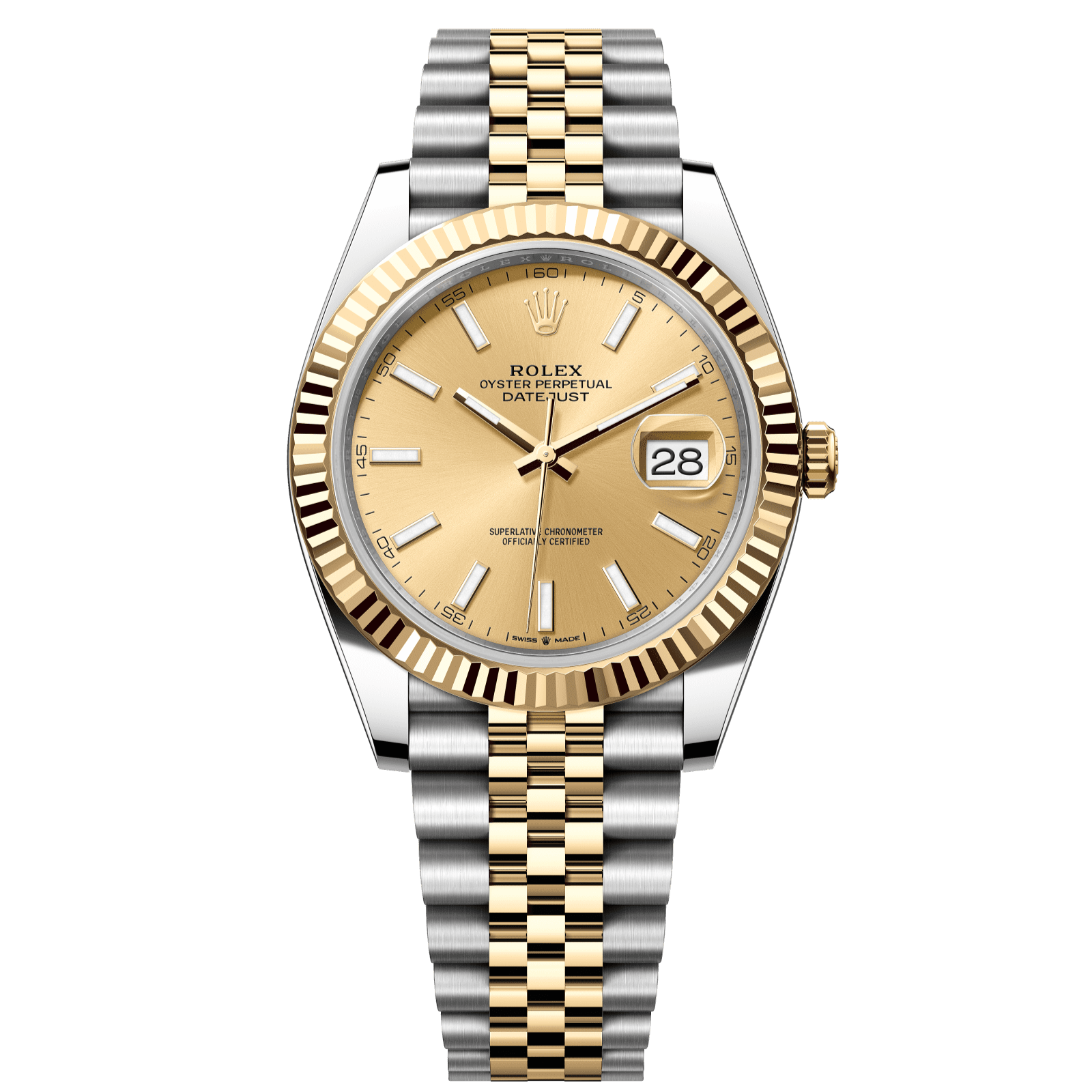 Rolex Datejust 41 41 mm Champagne-Colour Dial Oystersteel and 18k Yellow Gold Jubilee Bracelet 126333-0010 - WATCHXNYC