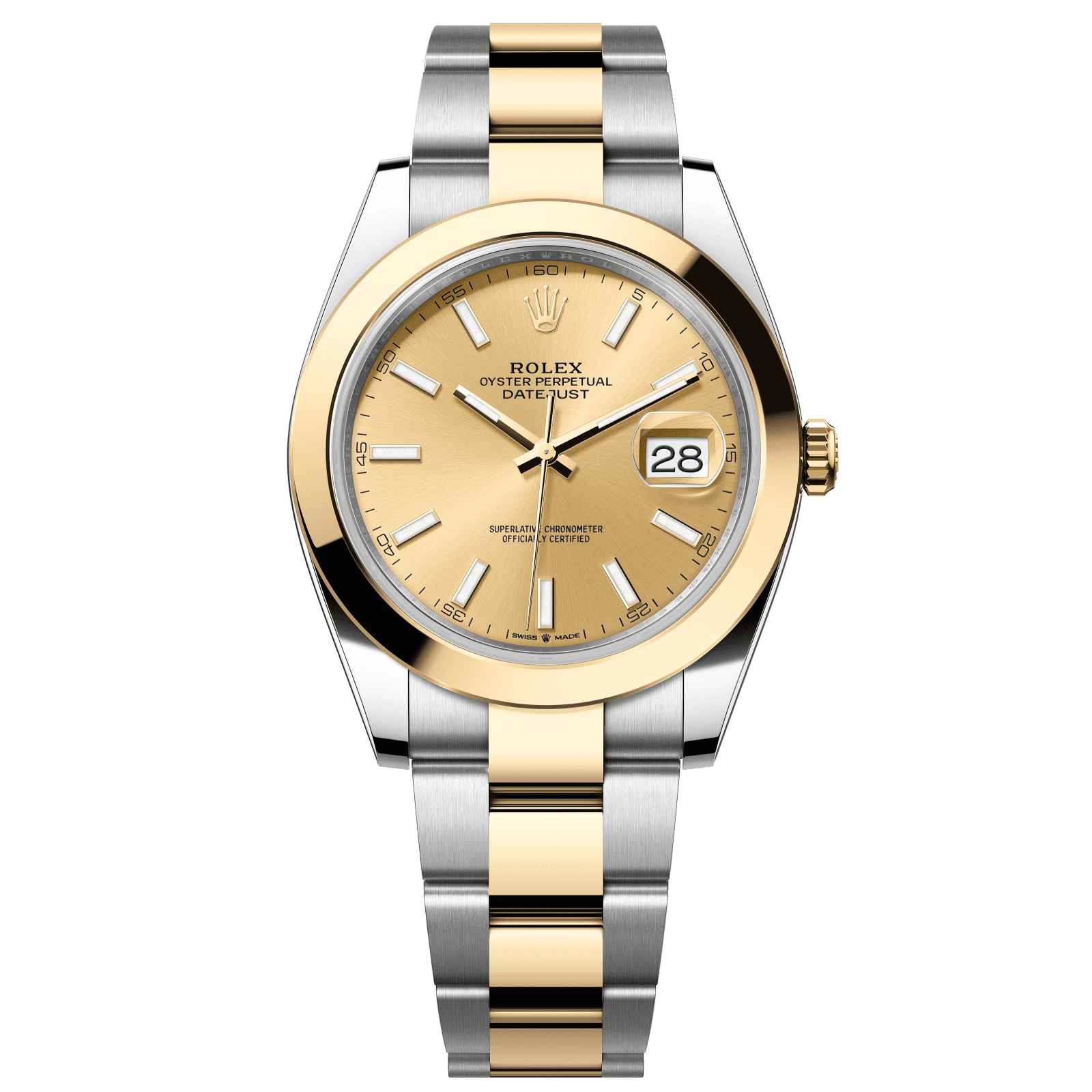 Rolex Datejust 41 41 mm Champagne-Colour Dial Oystersteel and 18k Yellow Gold Oyster Bracelet 126303-0009 - WATCHXNYC