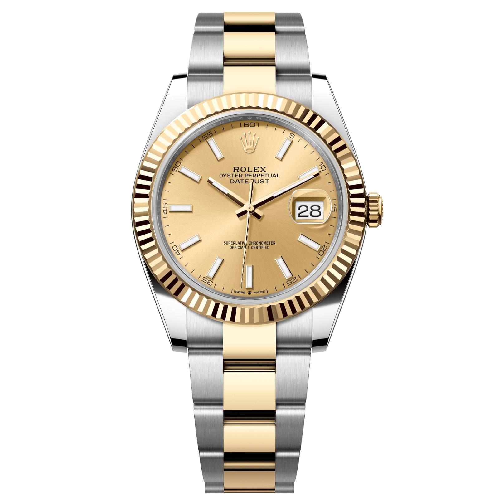 Rolex Datejust 41 41 mm Champagne-Colour Dial Oystersteel and 18k Yellow Gold Oyster Bracelet 126333-0009 - WATCHXNYC