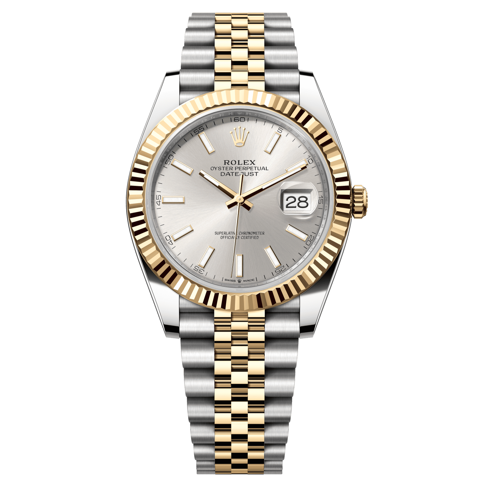 Rolex Datejust 41 41 mm Silver  Dial Oystersteel and 18k Yellow Gold Jubilee Bracelet 126333-0002 - WATCHXNYC