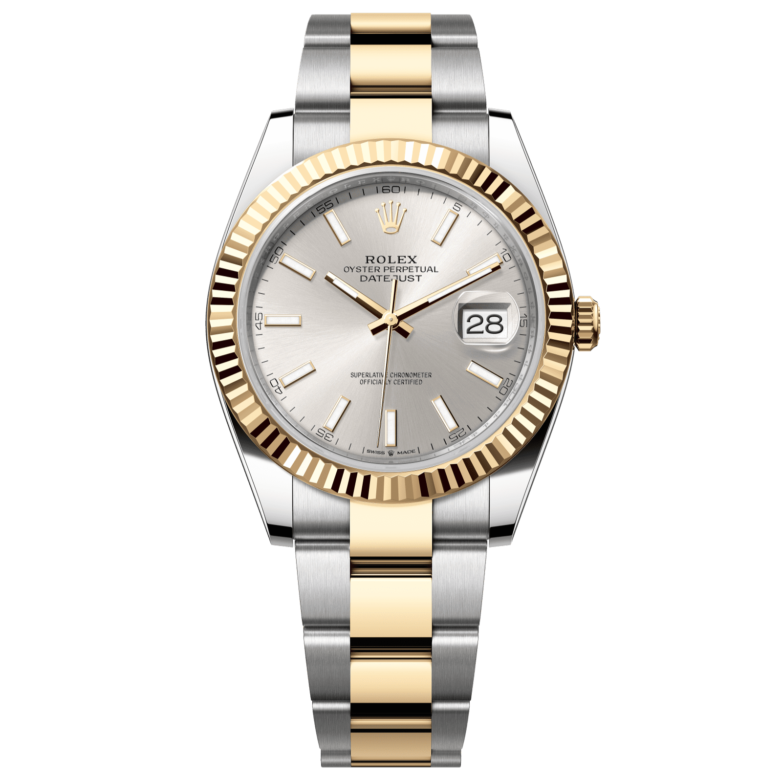 Rolex Datejust 41 41 mm Silver  Dial Oystersteel and 18k Yellow Gold Oyster Bracelet 126333-0001 - WATCHXNYC