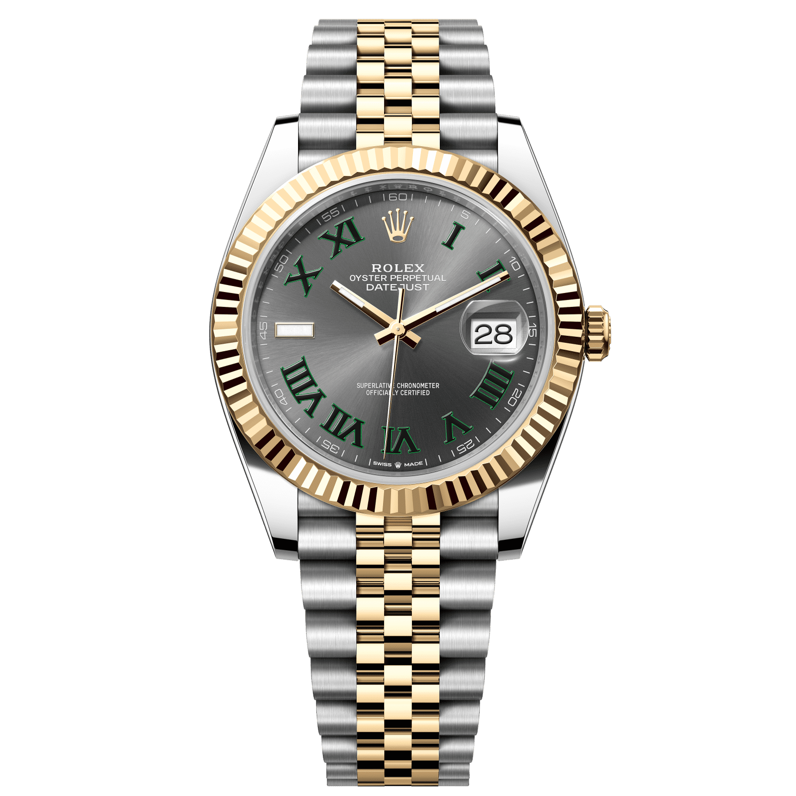 Rolex Datejust 41 41 mm Slate  Dial Oystersteel and 18k Yellow Gold Jubilee Bracelet 126333-0020 - WATCHXNYC