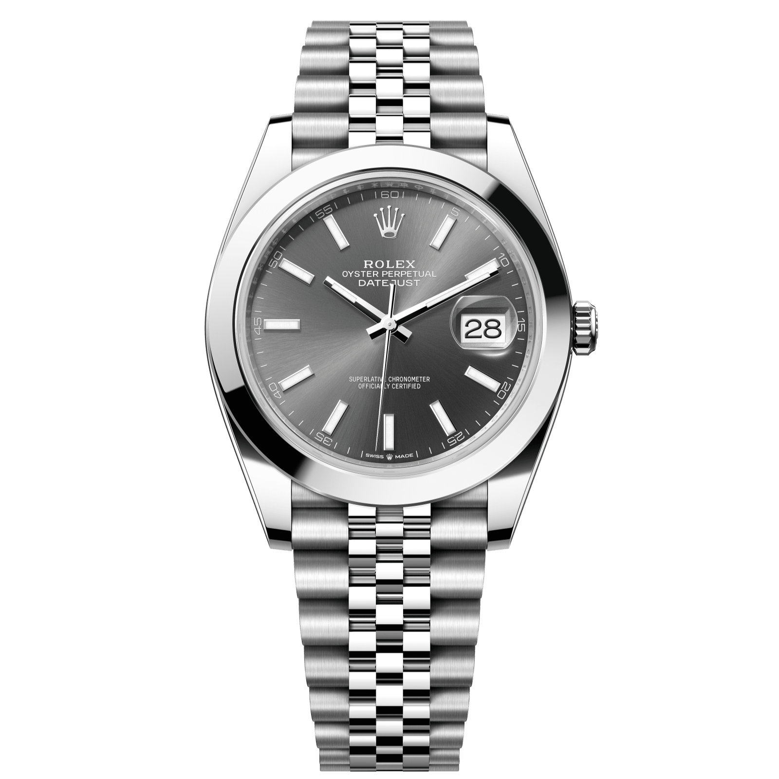 Rolex Datejust 41 41 mm Slate  Dial Oystersteel Jubilee Bracelet 126300-0008 - WATCHXNYC