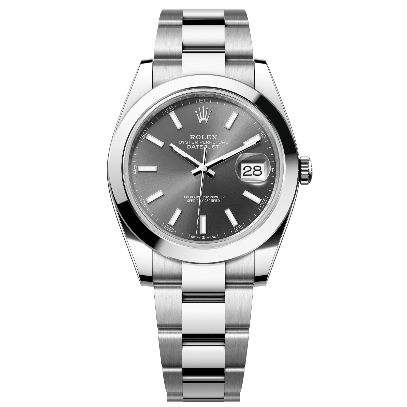 Rolex Datejust 41 41 mm Slate  Dial Oystersteel  Oyster Bracelet 126300-0007 - WATCHXNYC