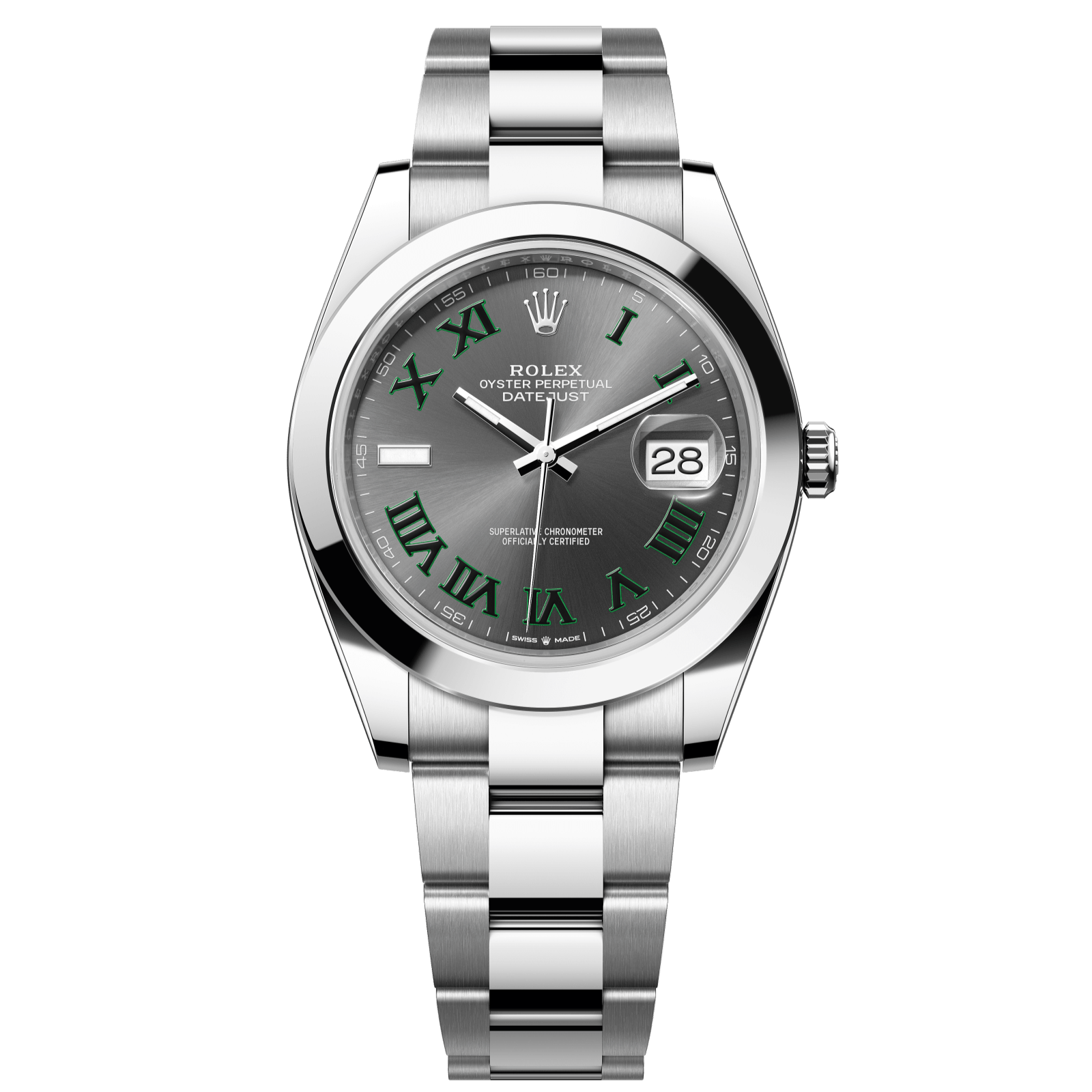 Rolex Datejust 41 41 mm Slate  Dial Oystersteel Oyster Bracelet 126300-0013 - WATCHXNYC