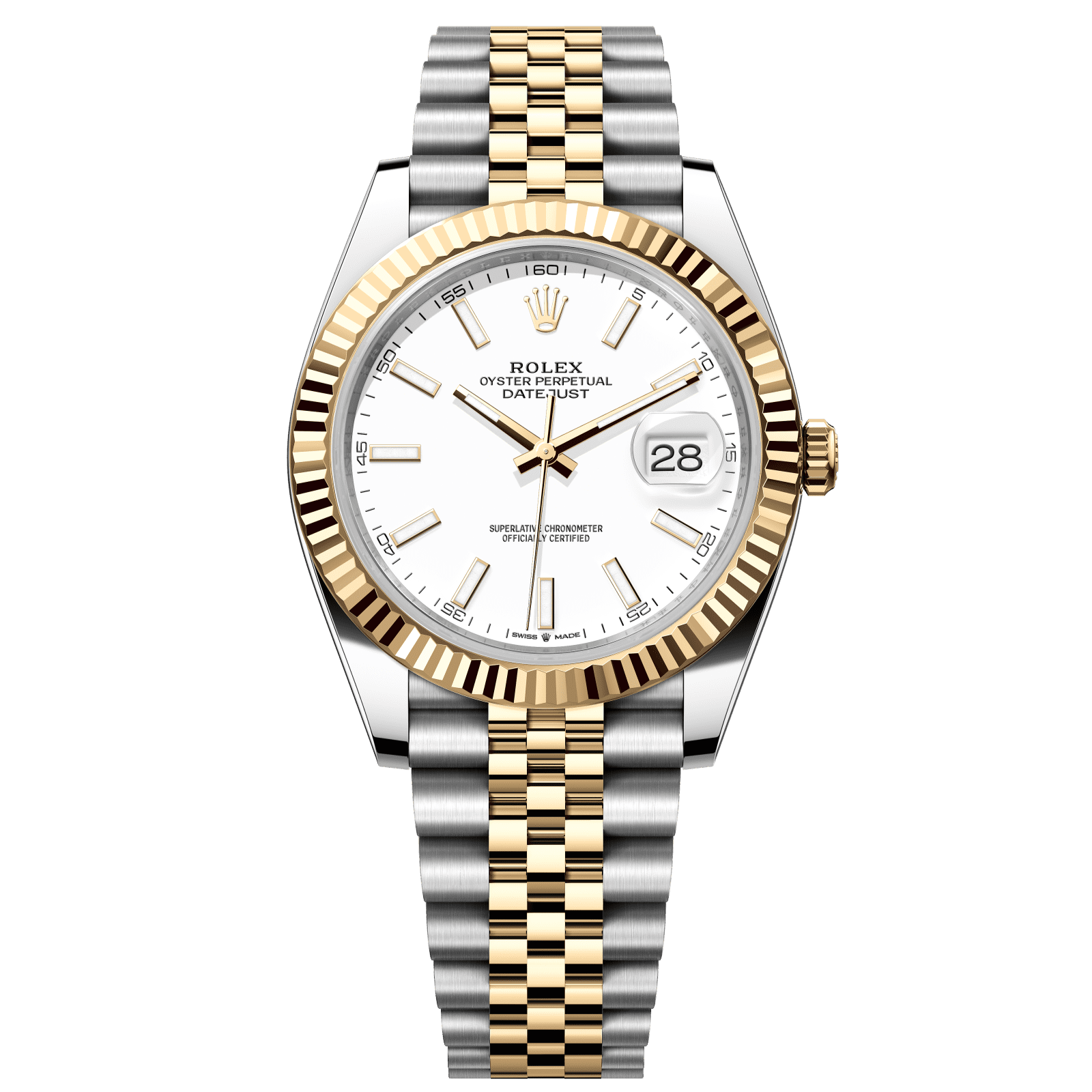 Rolex Datejust 41 41 mm White  Dial Oystersteel and 18k Yellow Gold Jubilee Bracelet 126333-0016 - WATCHXNYC