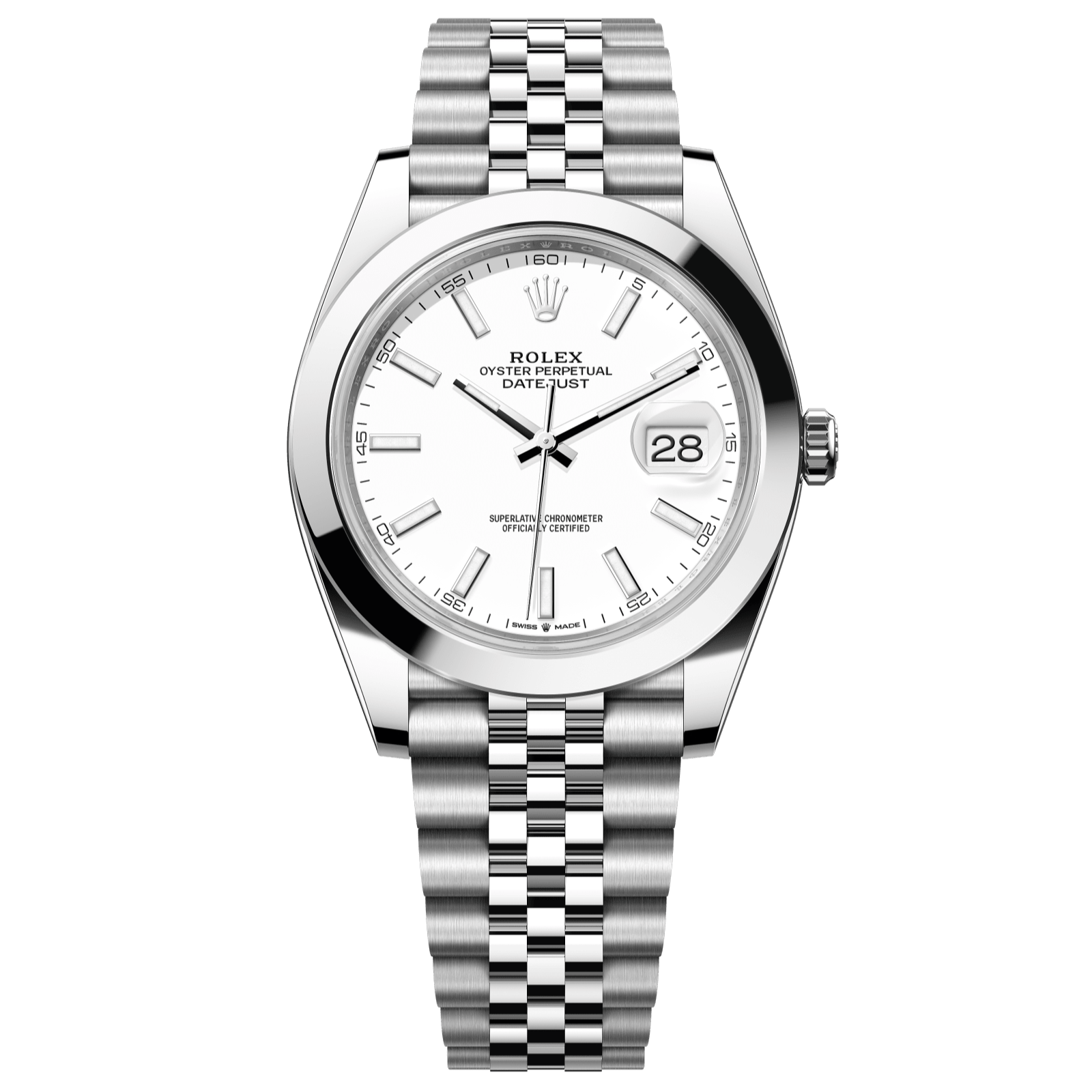 Rolex Datejust 41 41 mm White Dial Oystersteel Jubilee Bracelet 126300-0006 - WATCHXNYC