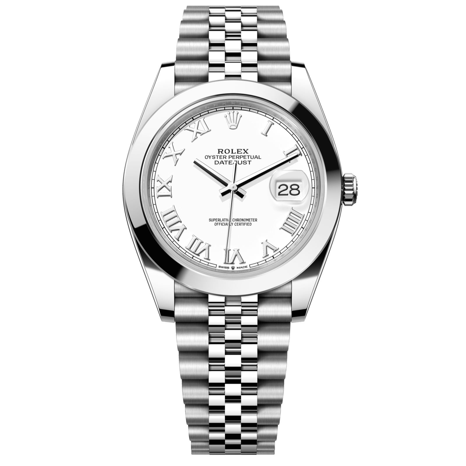 Rolex Datejust 41 41 mm White Dial Oystersteel Jubilee Bracelet 126300-0016 - WATCHXNYC
