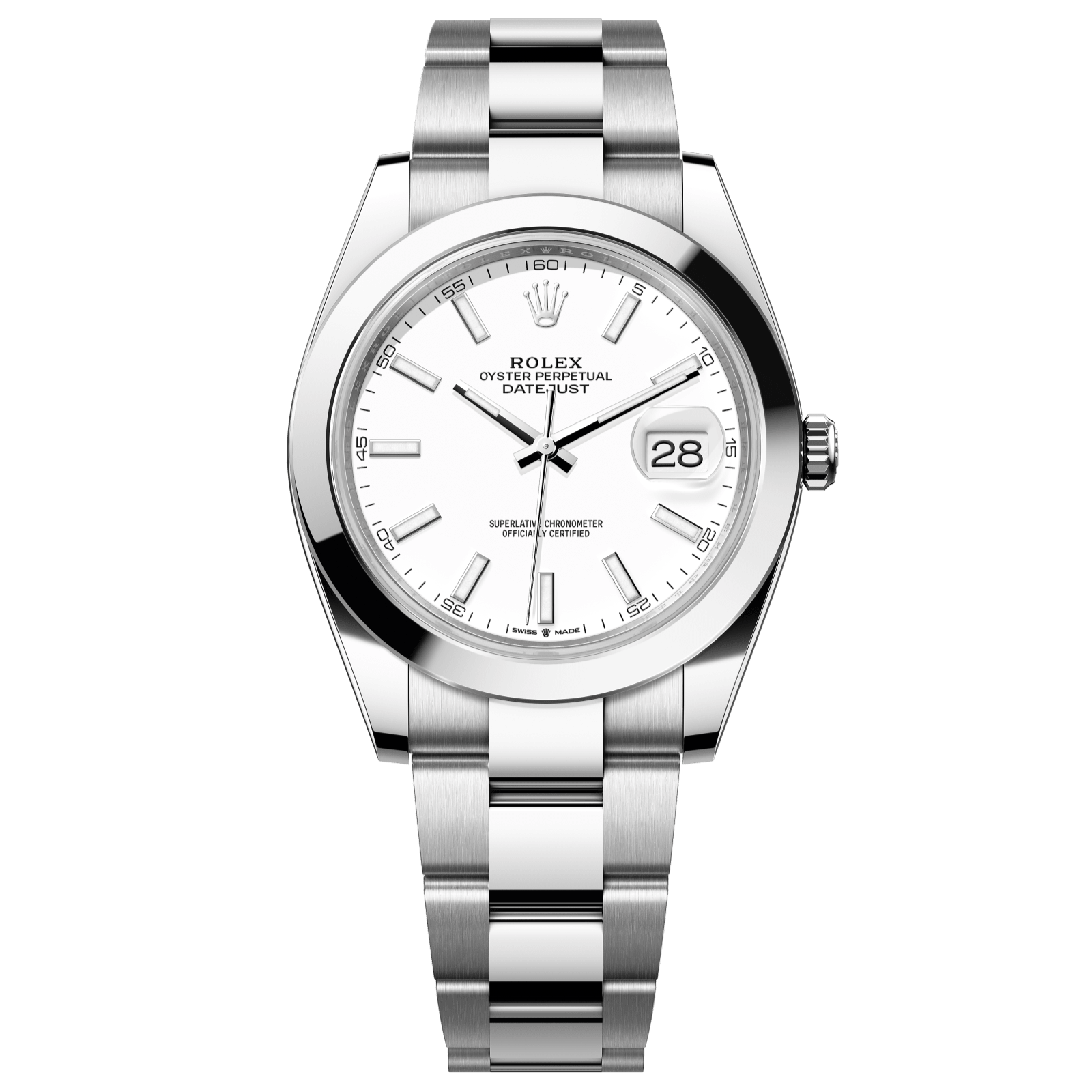 Rolex Datejust 41 41 mm White Dial Oystersteel Oyster Bracelet 126300-0005 - WATCHXNYC