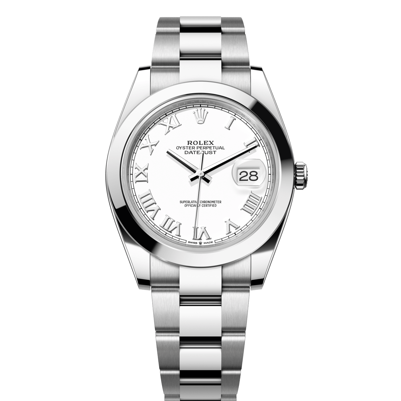 Rolex Datejust 41 41 mm White Dial Oystersteel Oyster Bracelet 126300-0015 - WATCHXNYC