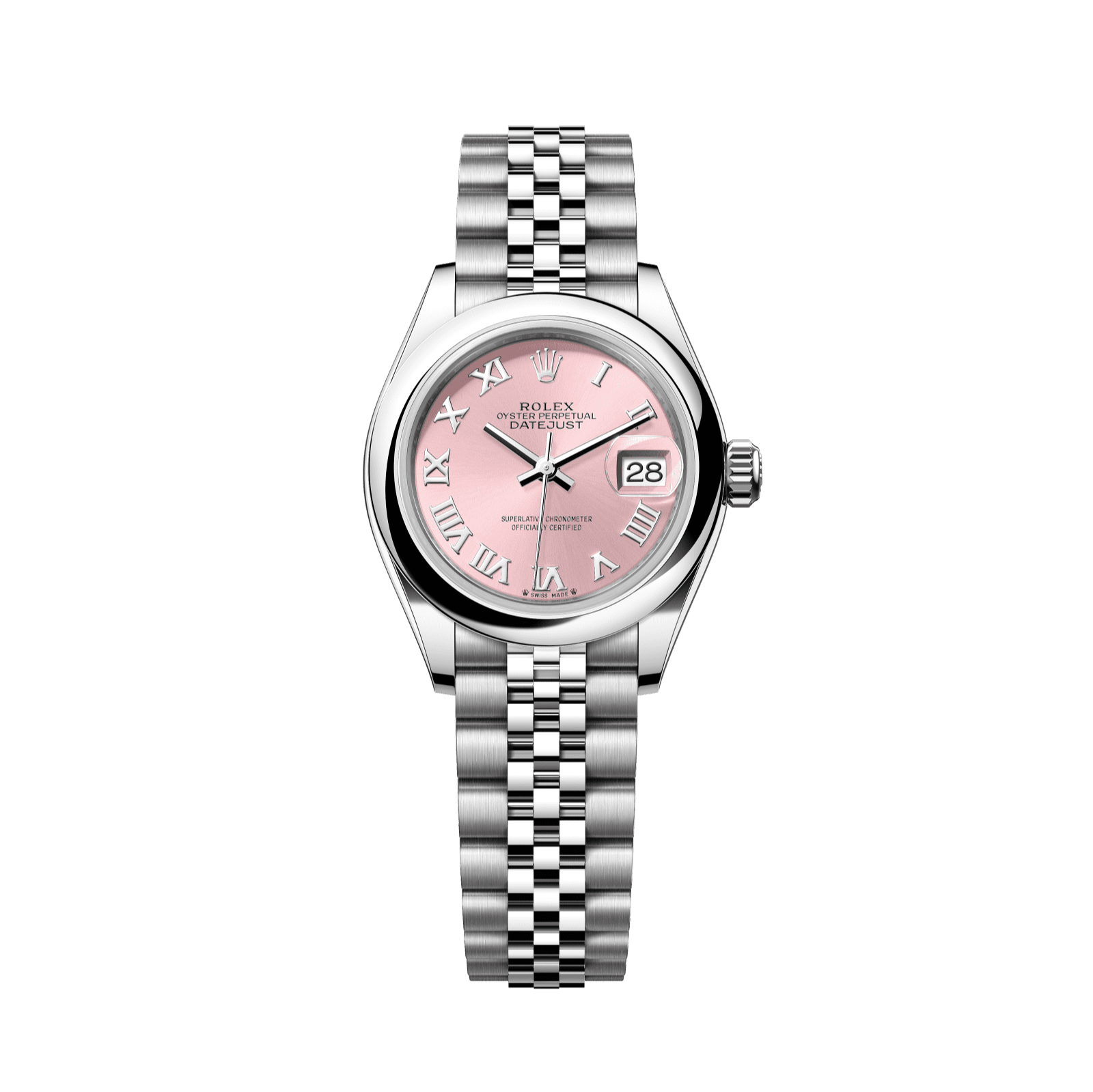Rolex Lady-Datejust 28 mm Pink  Dial Oystersteel Jubilee Bracelet 279160-0013 - WATCHXNYC
