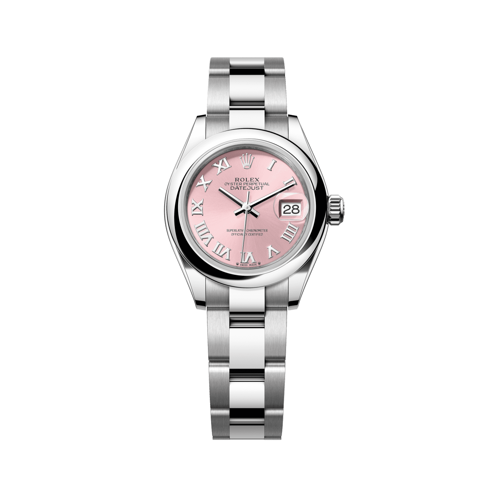 Rolex Lady-Datejust 28 mm Pink  Dial Oystersteel Oyster Bracelet 279160-0014 - WATCHXNYC