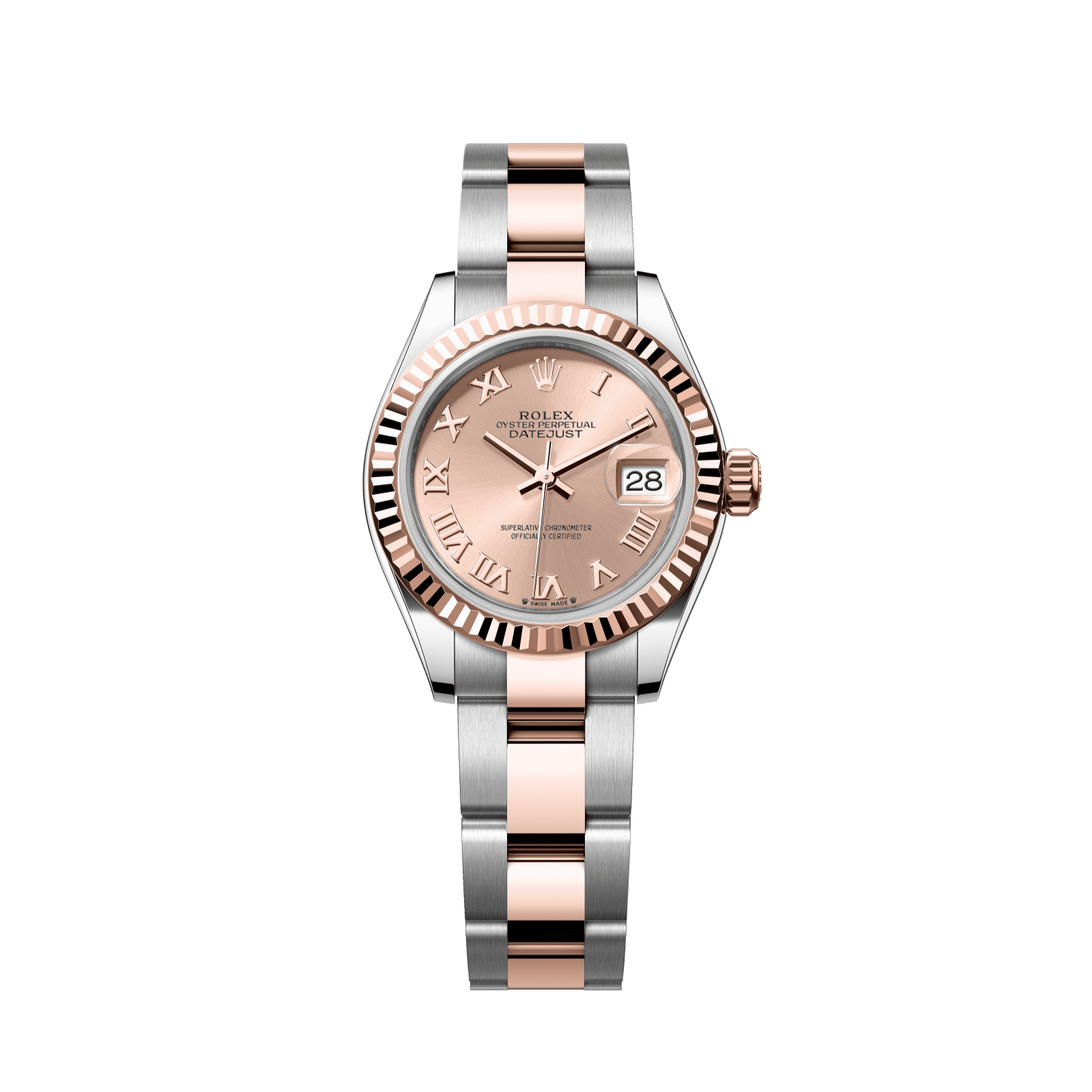 Rolex Lady-Datejust 28 mm RosÈ-Colour Dial Oystersteel and Everose Gold Oyster Bracelet 279171-0026 - WATCHXNYC