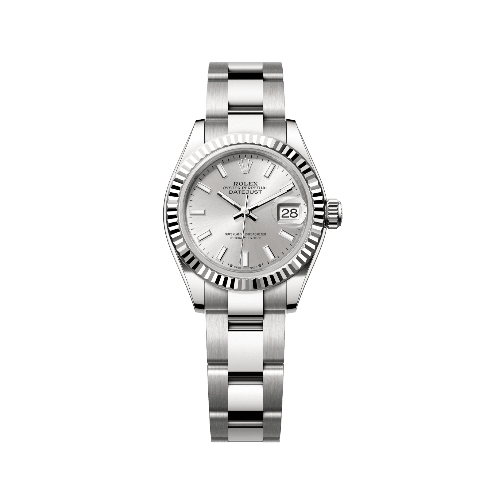 Rolex Lady-Datejust 28 mm Silver  Dial Oystersteel and White Gold Oyster Bracelet 279174-0006 - WATCHXNYC