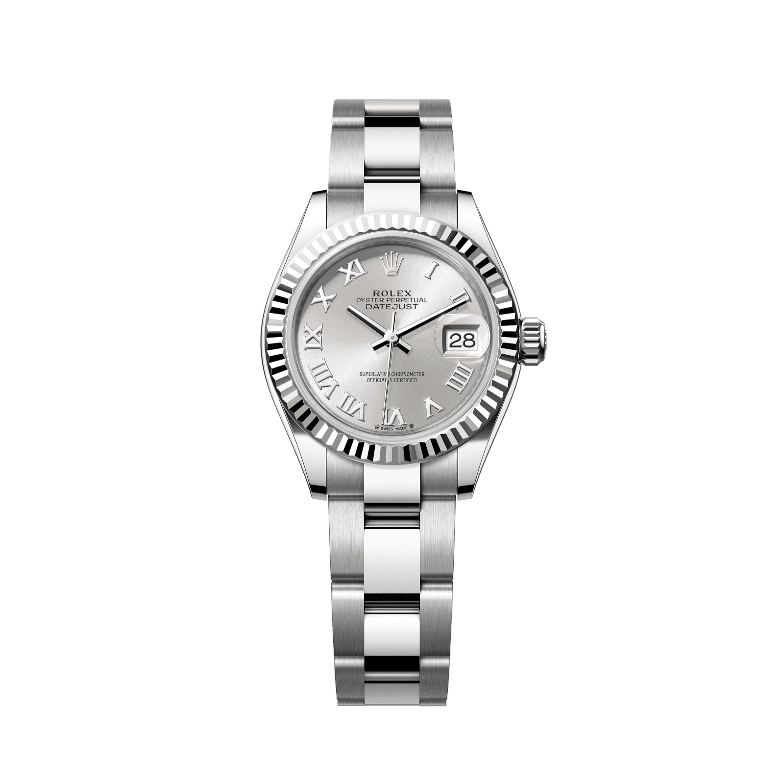 Rolex Lady-Datejust 28 mm Silver  Dial Oystersteel and White Gold Oyster Bracelet 279174-0008 - WATCHXNYC