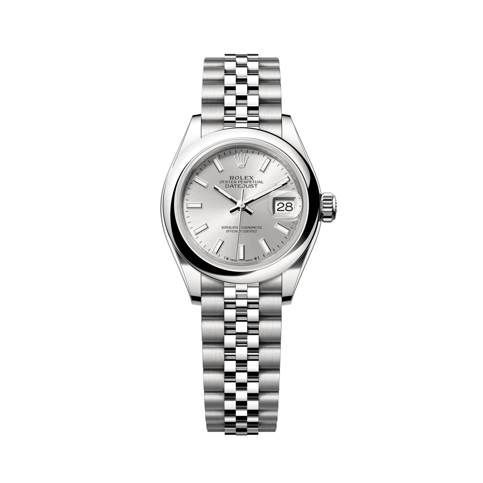 Rolex Lady-Datejust 28 mm Silver  Dial Oystersteel Jubilee Bracelet 279160-0005 - WATCHXNYC