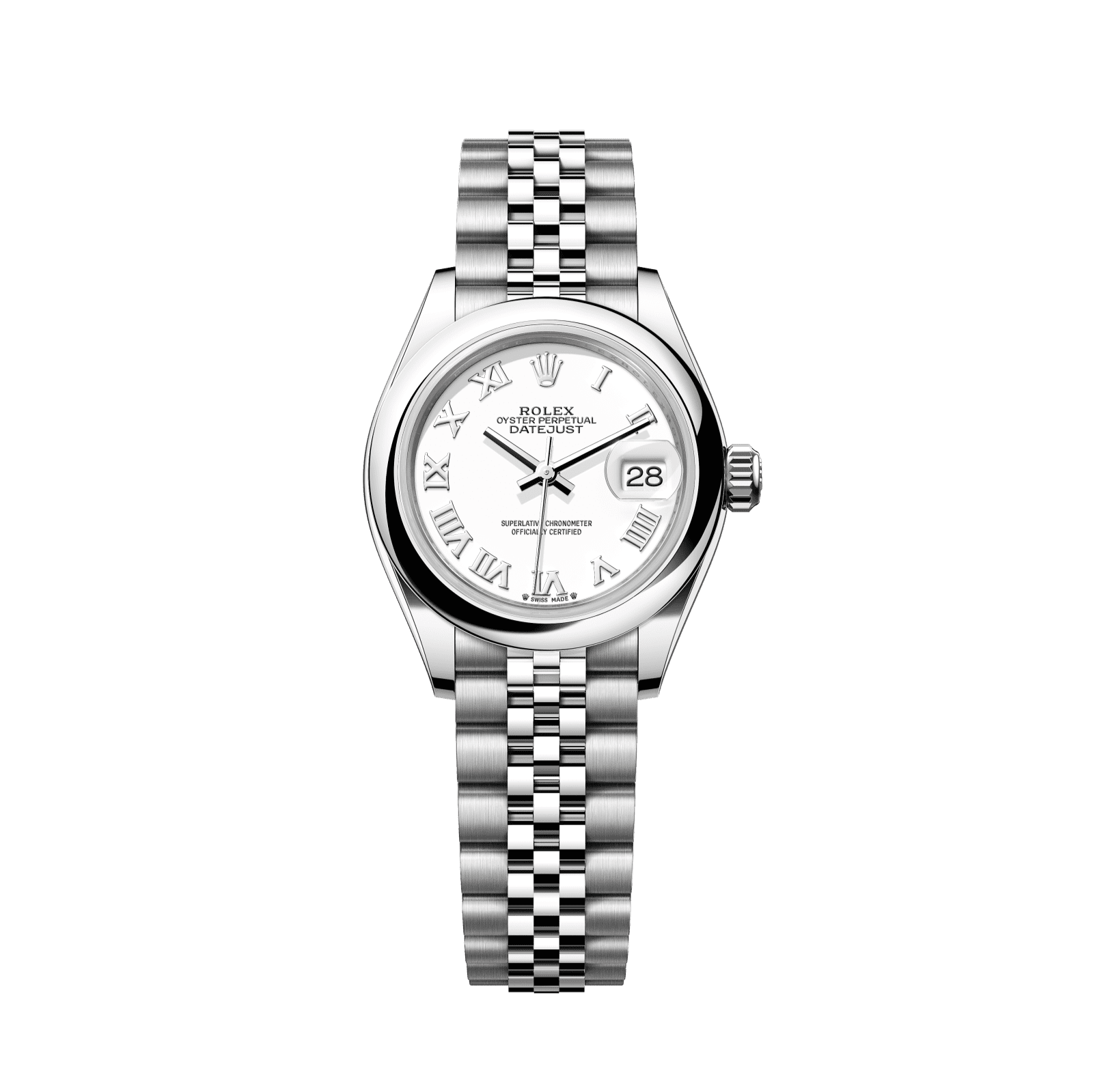 Rolex Lady-Datejust 28 mm White  Dial Oystersteel Jubilee Bracelet 279160-0015 - WATCHXNYC