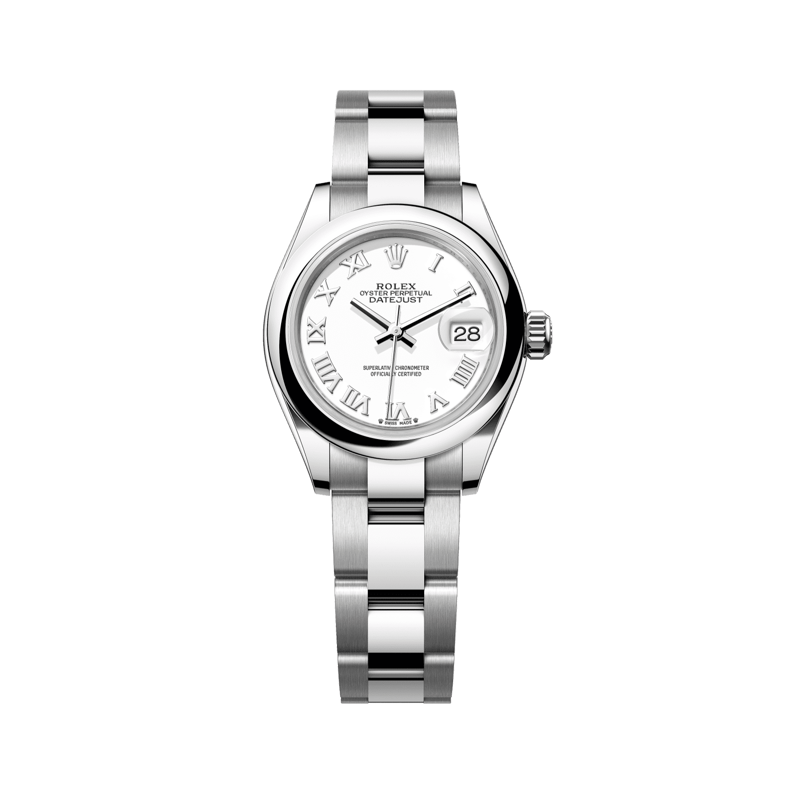 Rolex Lady-Datejust 28 mm White  Dial Oystersteel Oyster Bracelet 279160-0016 - WATCHXNYC