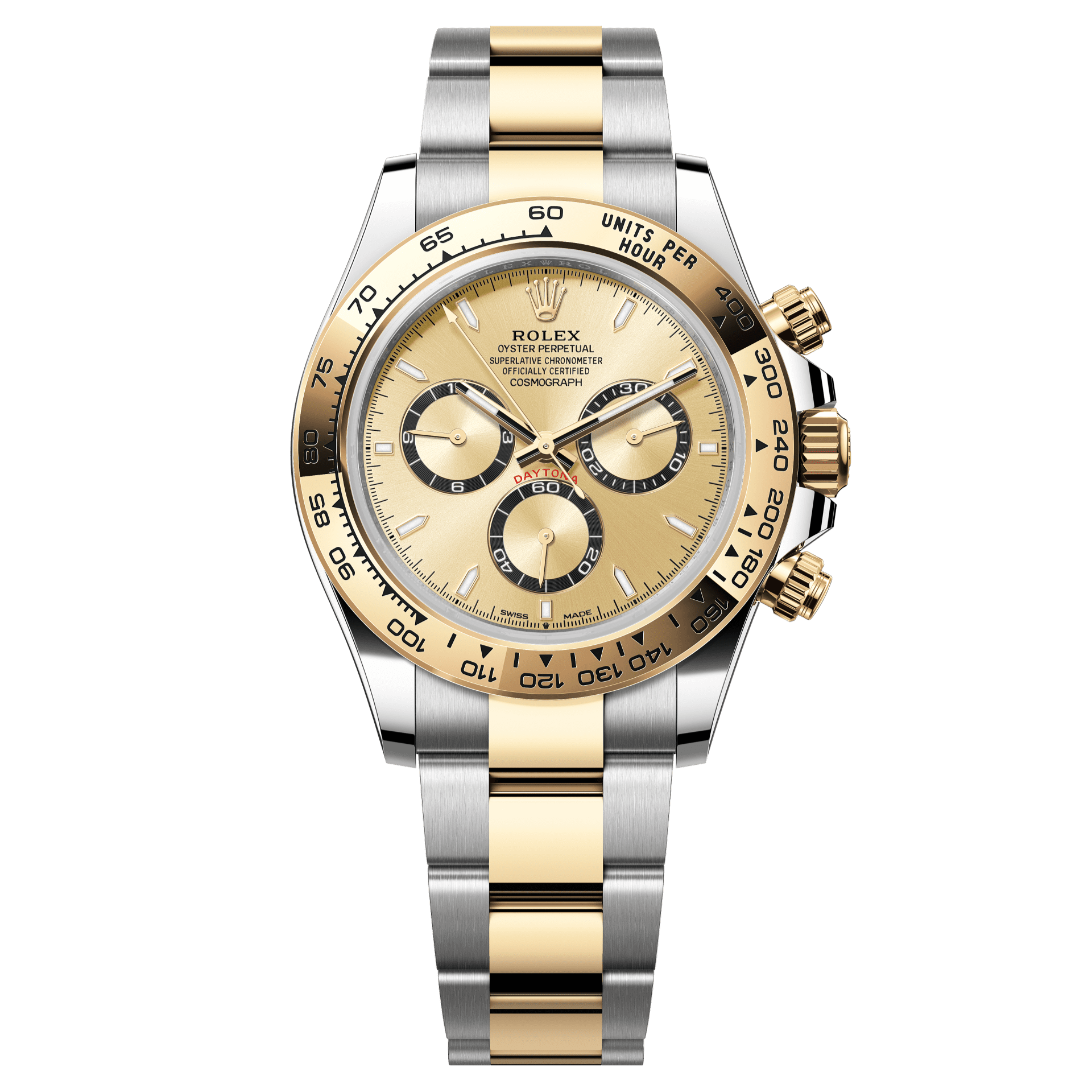 Rolex Oyster 40 mm Golden, Black, Counter Rings Dial Yellow Rolesor - combination of Oystersteel and yellow gold Oysterflex 126503-0004 - WATCHXNYC